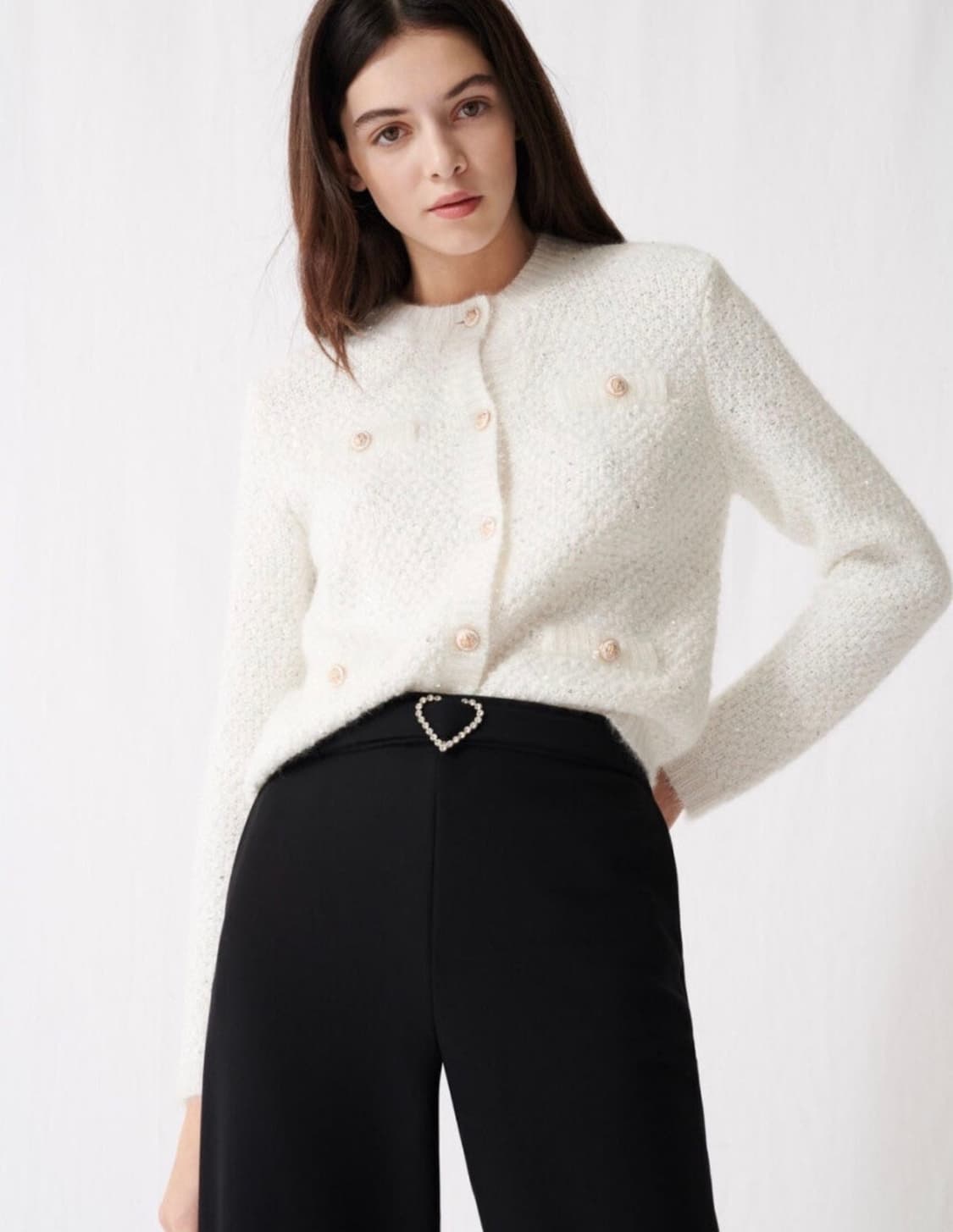 Maje 마쥬 루렉스 가디건 화이트 상품이미지2