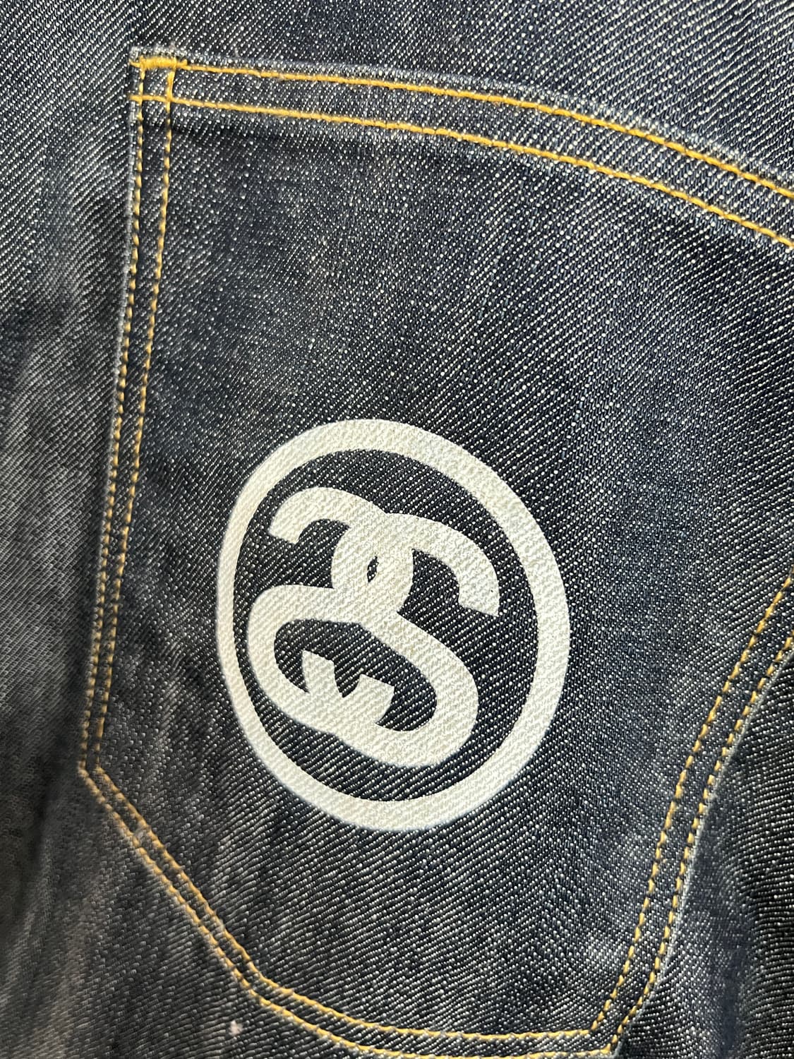 Stussy 스투시 백로고 흑청 생지 데님 팬츠 상품이미지4