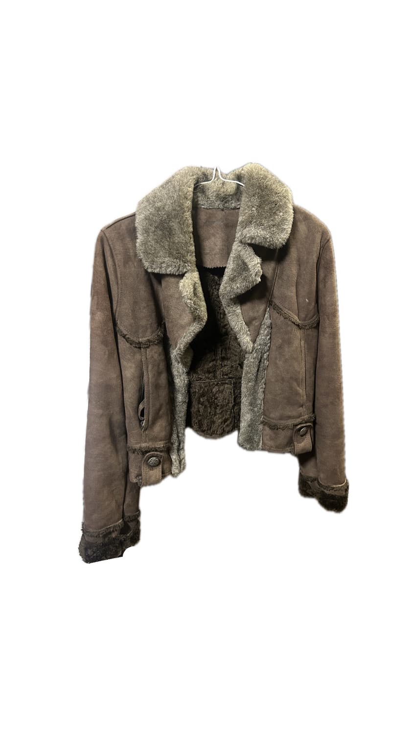 빈티지 퍼 크롭 무스탕  상품이미지1