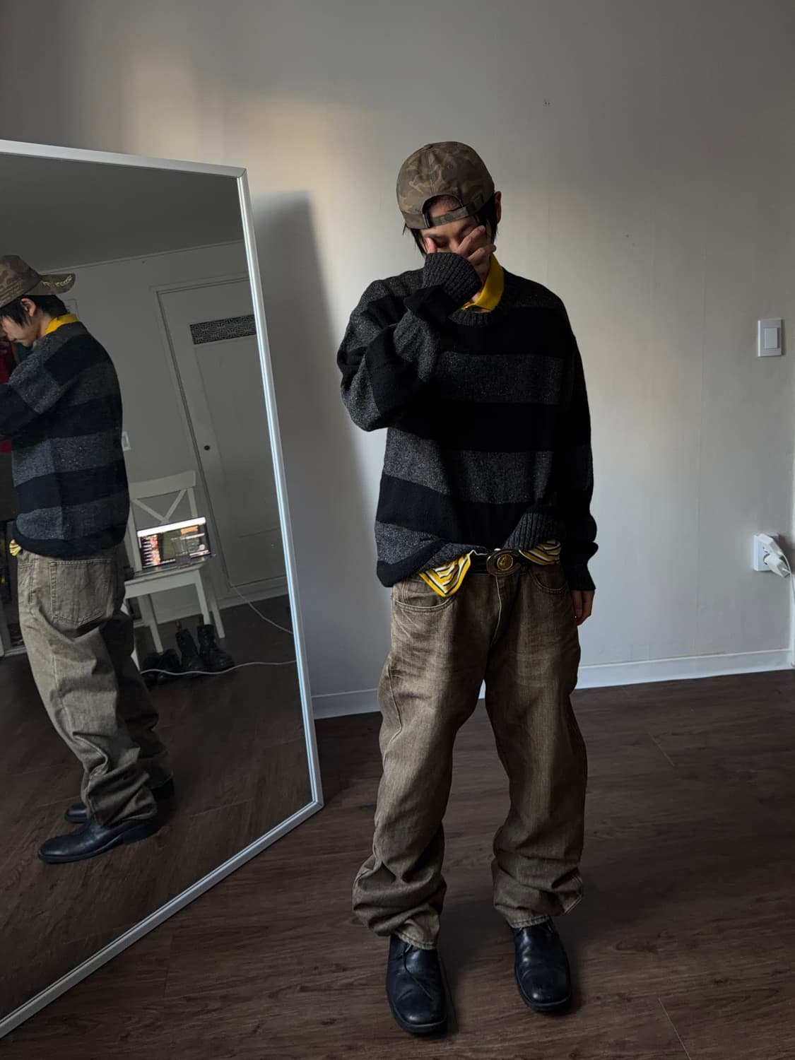 Bobson Chessking 워시드 스트레이트 진 상품이미지4