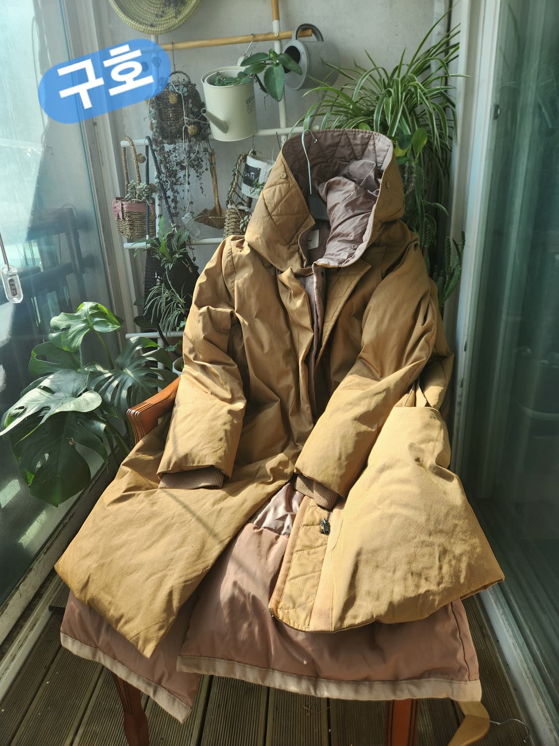 구호 거위털 패딩 코트  (베스트따로입을수있음) 상품이미지1