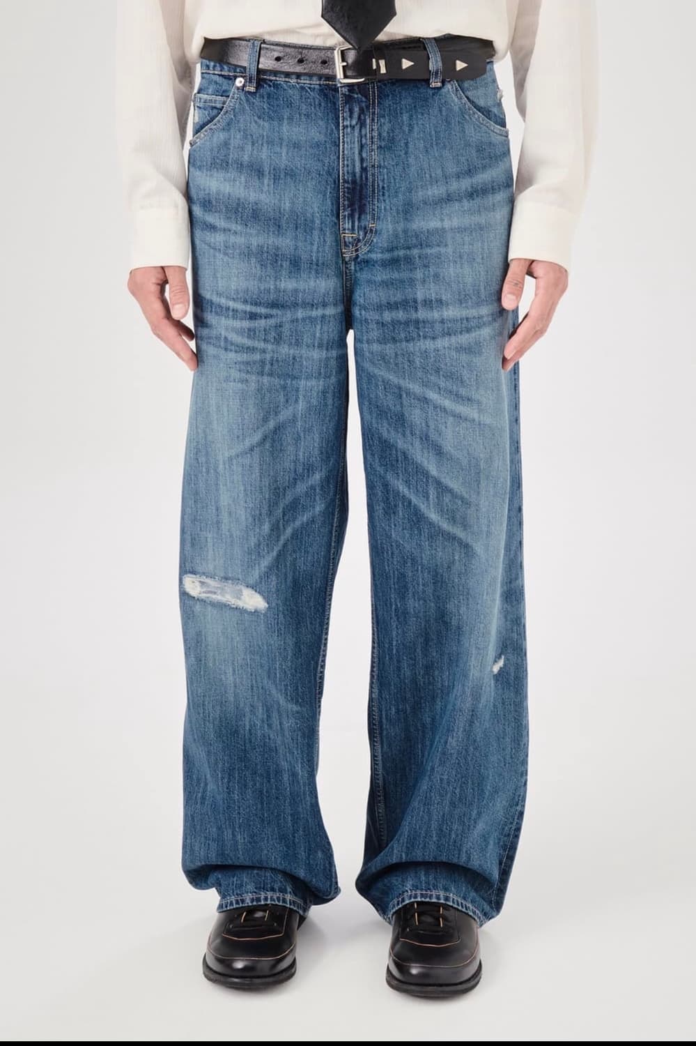 아워레가시 바스트 컷 빈티지 러버 리페어 데님 팬츠 상품이미지1