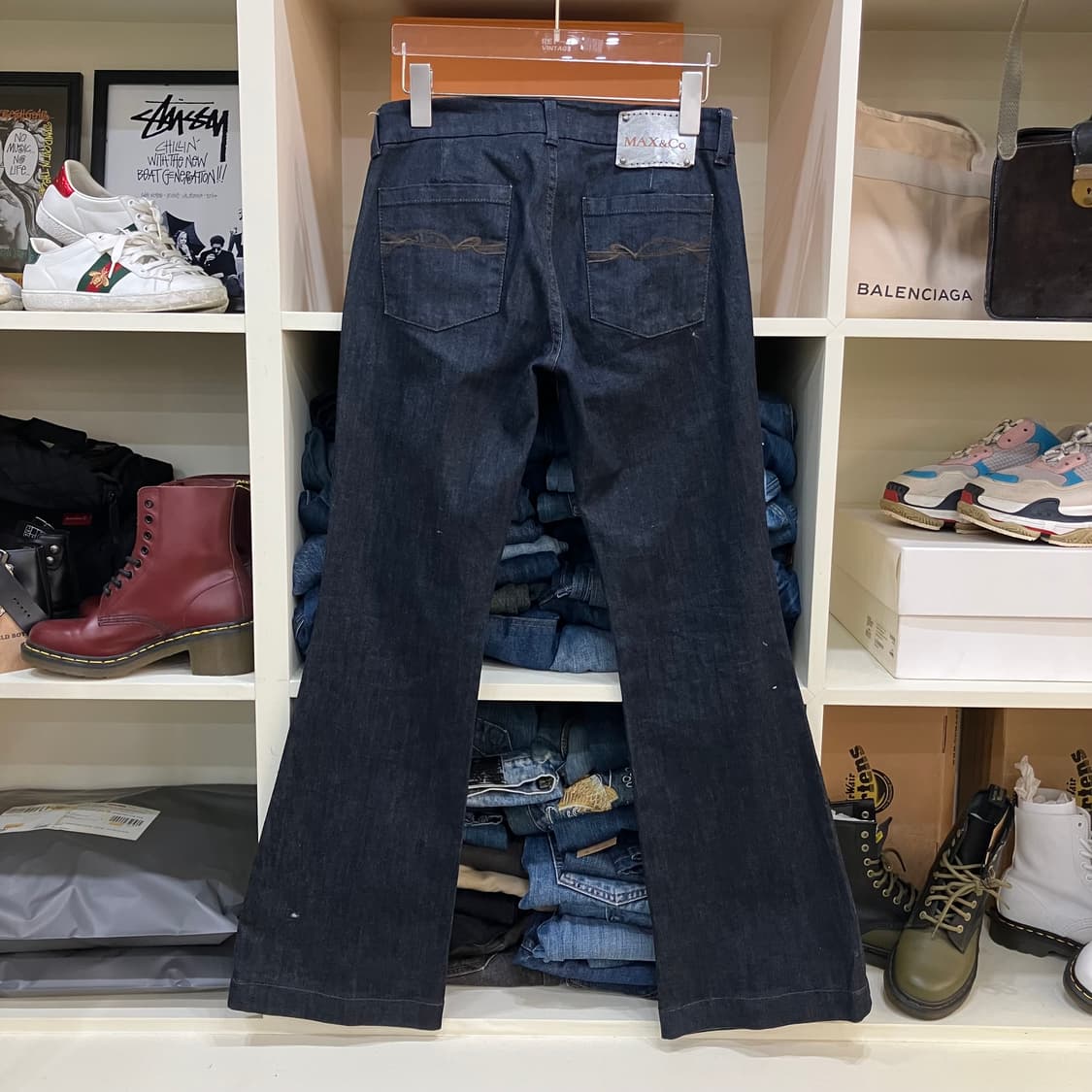 막스마라 막스앤코 블랙 부츠컷 데님팬츠 27 상품이미지3