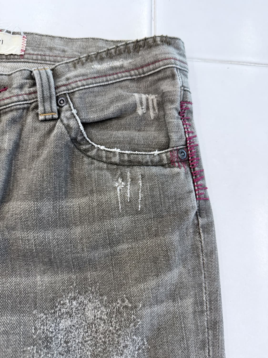 patchwork stitch jeans 상품이미지4