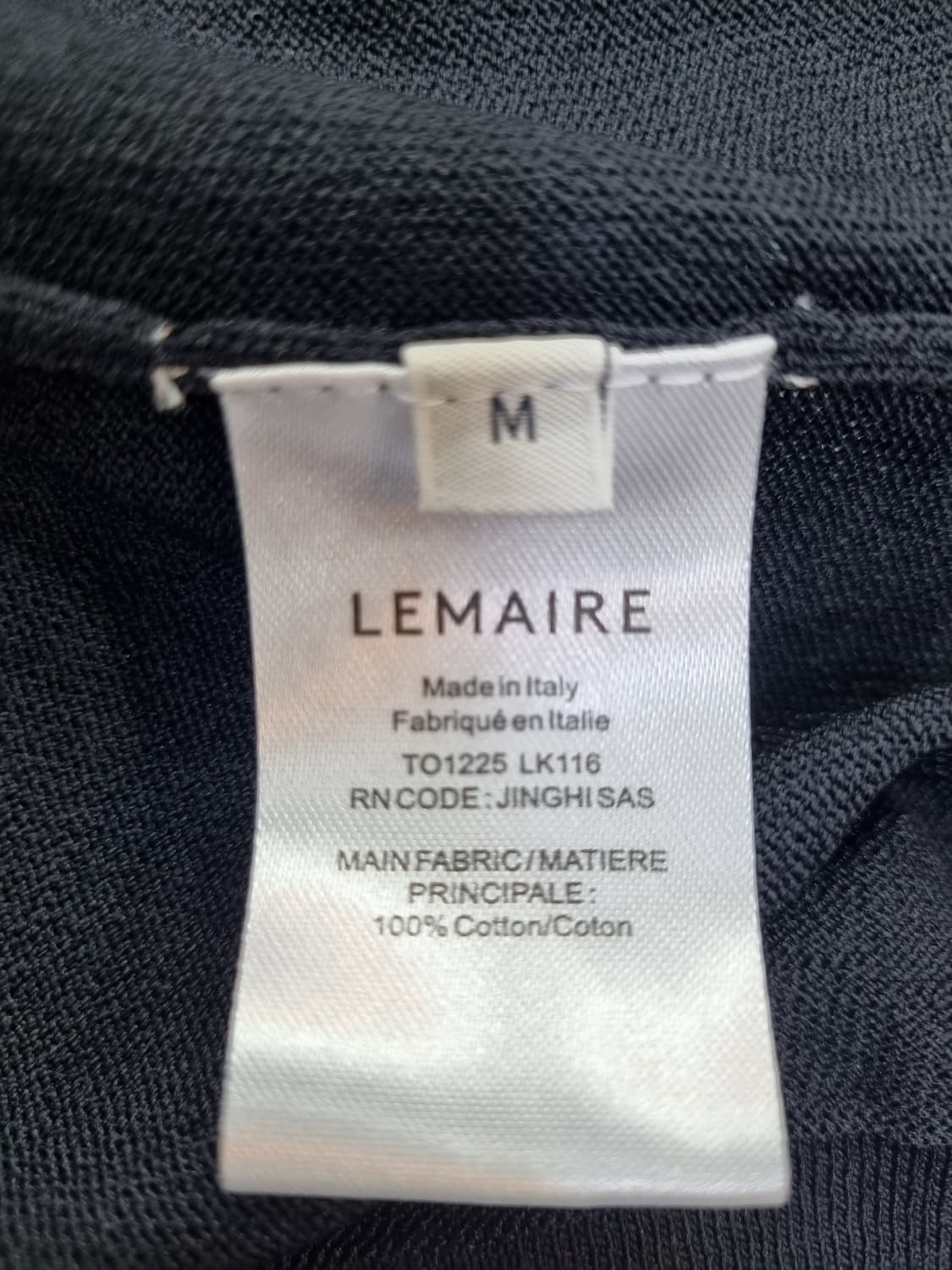 르메르 블랙 코튼 반팔 카라티 M 상품이미지6