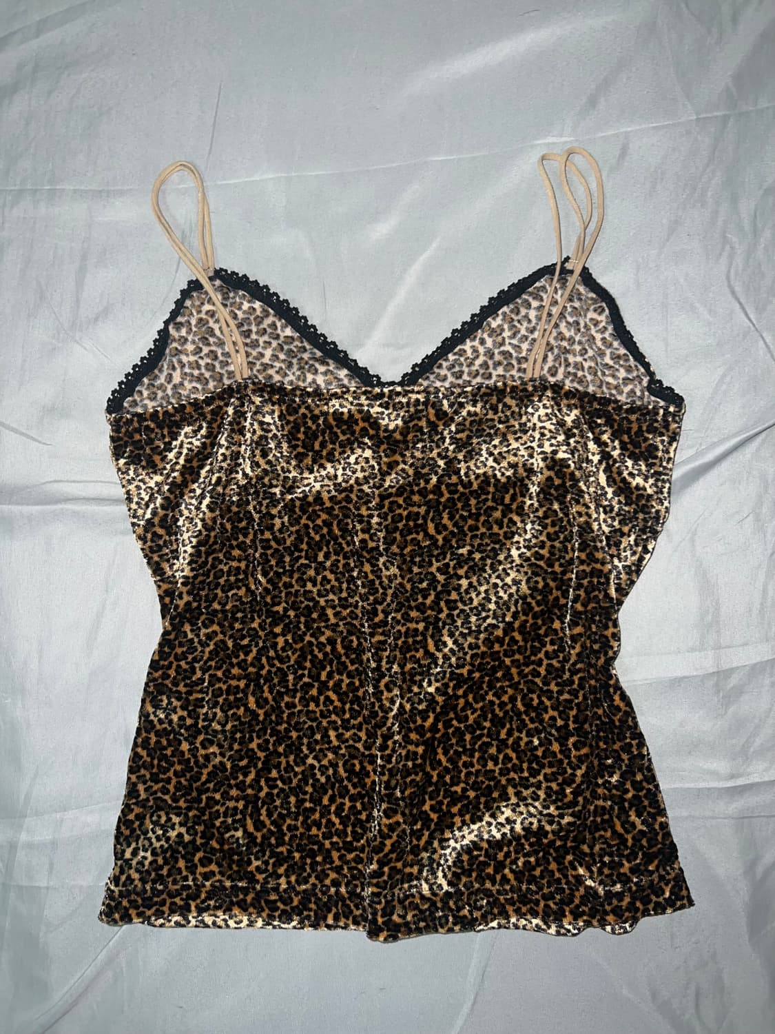 ✨vintage leopard velvet sleeveless y2k✨ 상품이미지3
