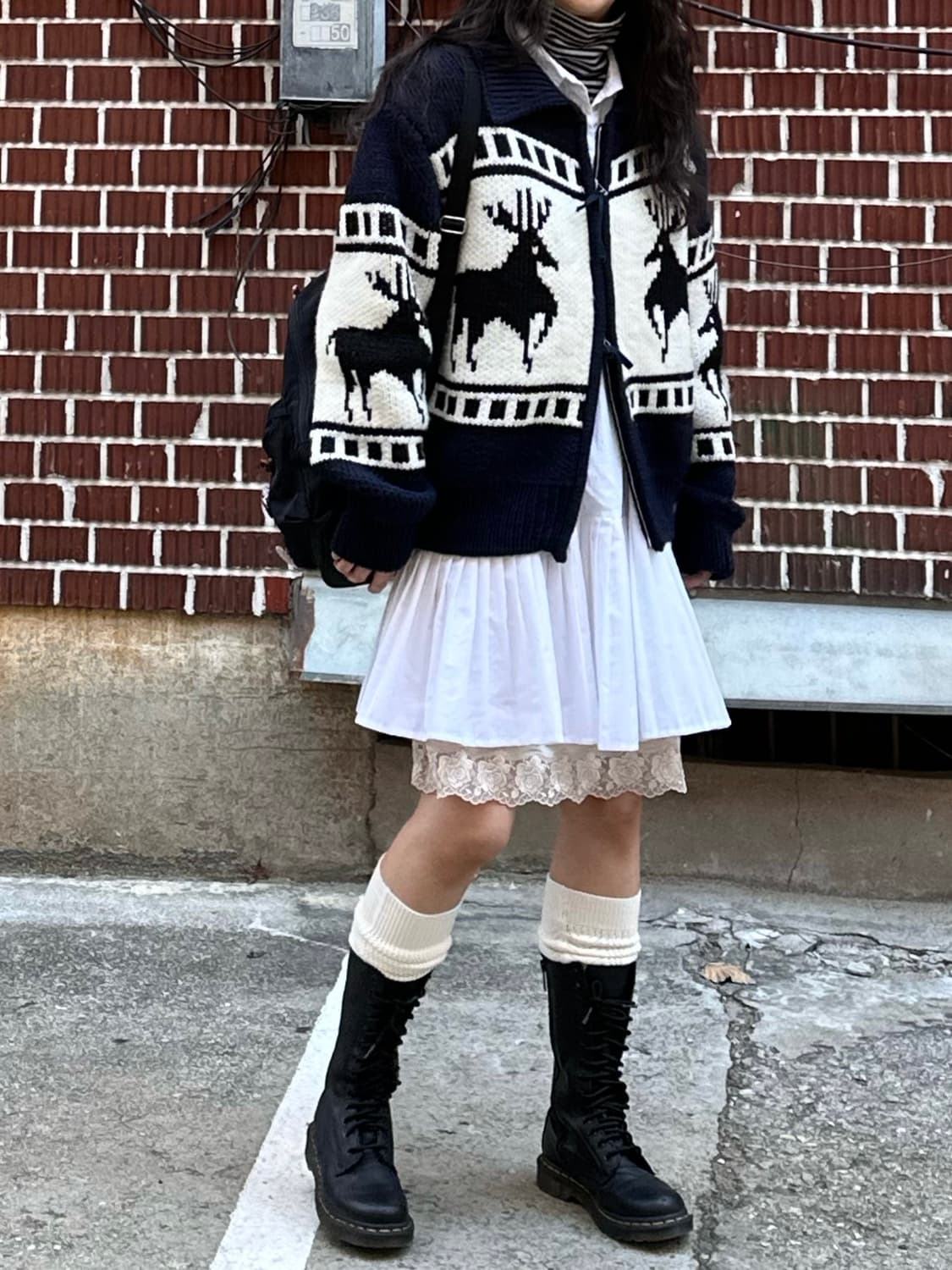 파르티멘토 니트 집업 핀턱원피스 슬립 원피스 코디세트 상품이미지3