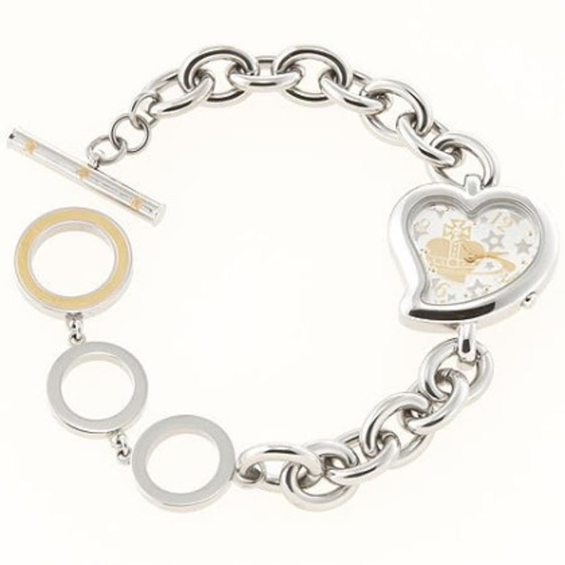 비비안웨스트우드 실버 골드 하트 시계 상품이미지1