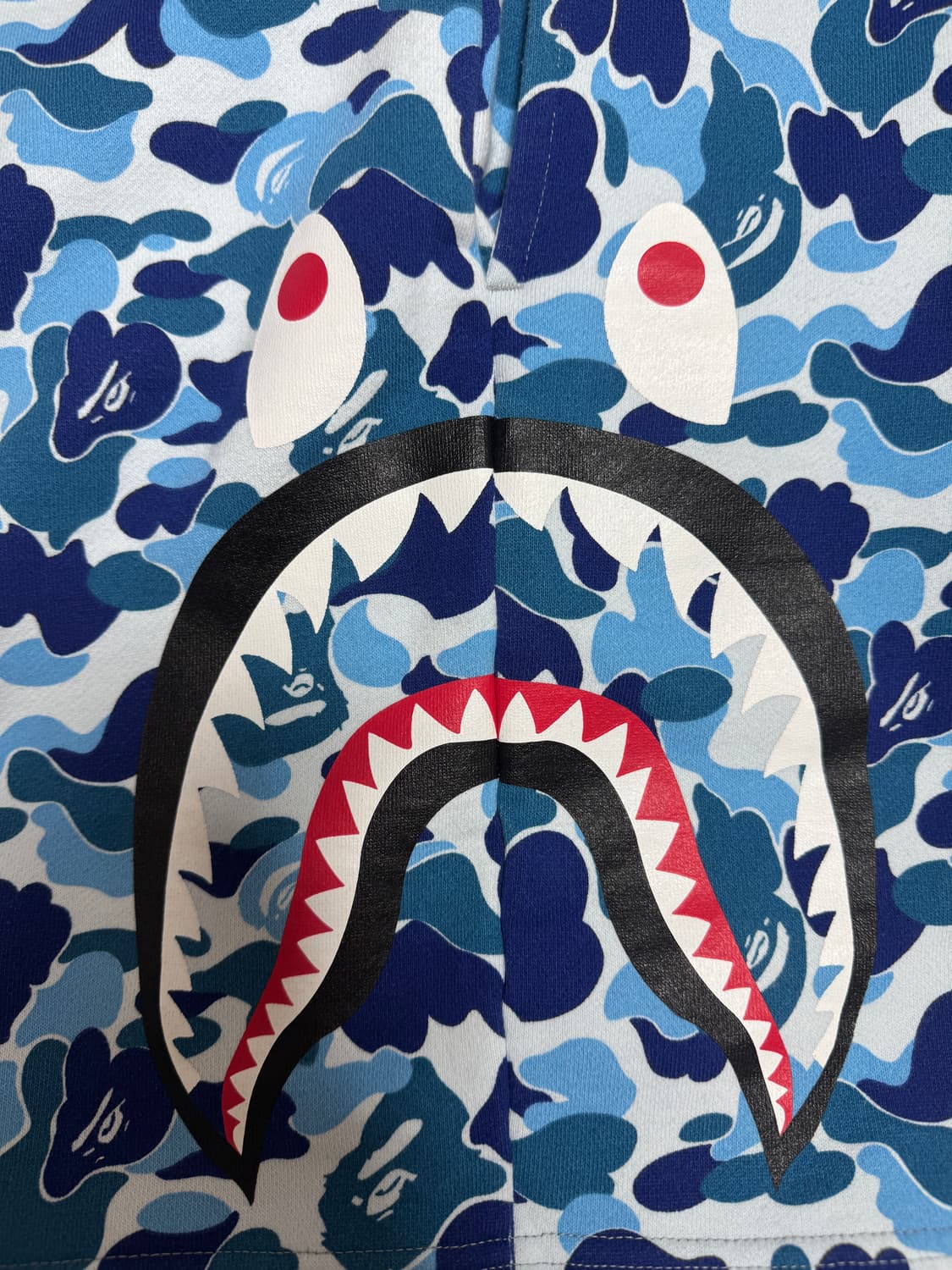 베이프 ABC 카모 사이드 샤크 스웨트쇼츠 라이트 블루 상품이미지4