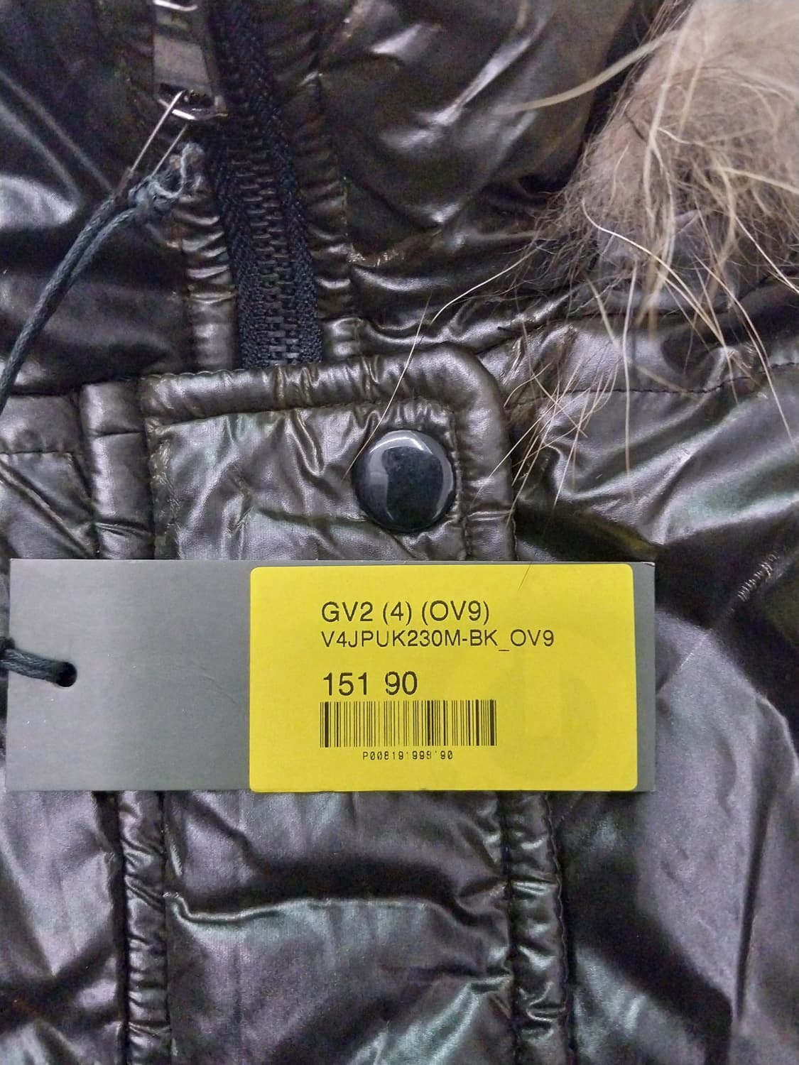 (새상품) GV2 퍼 후드  패딩 90  (후드분리됨) 상품이미지4