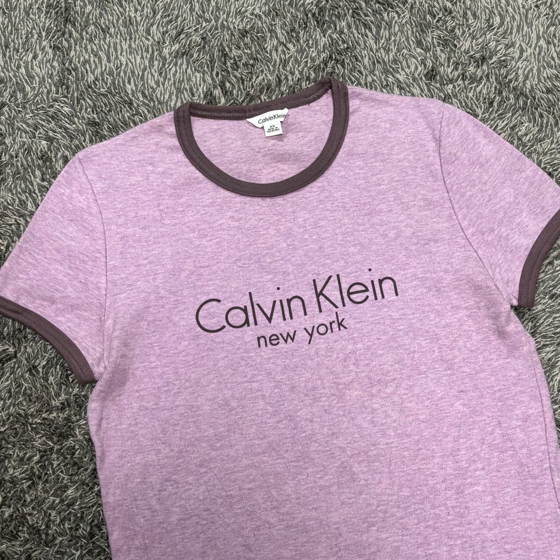 Calvin klein 캘빈클라인 로고 슬림핏 링거티셔츠 상품이미지2