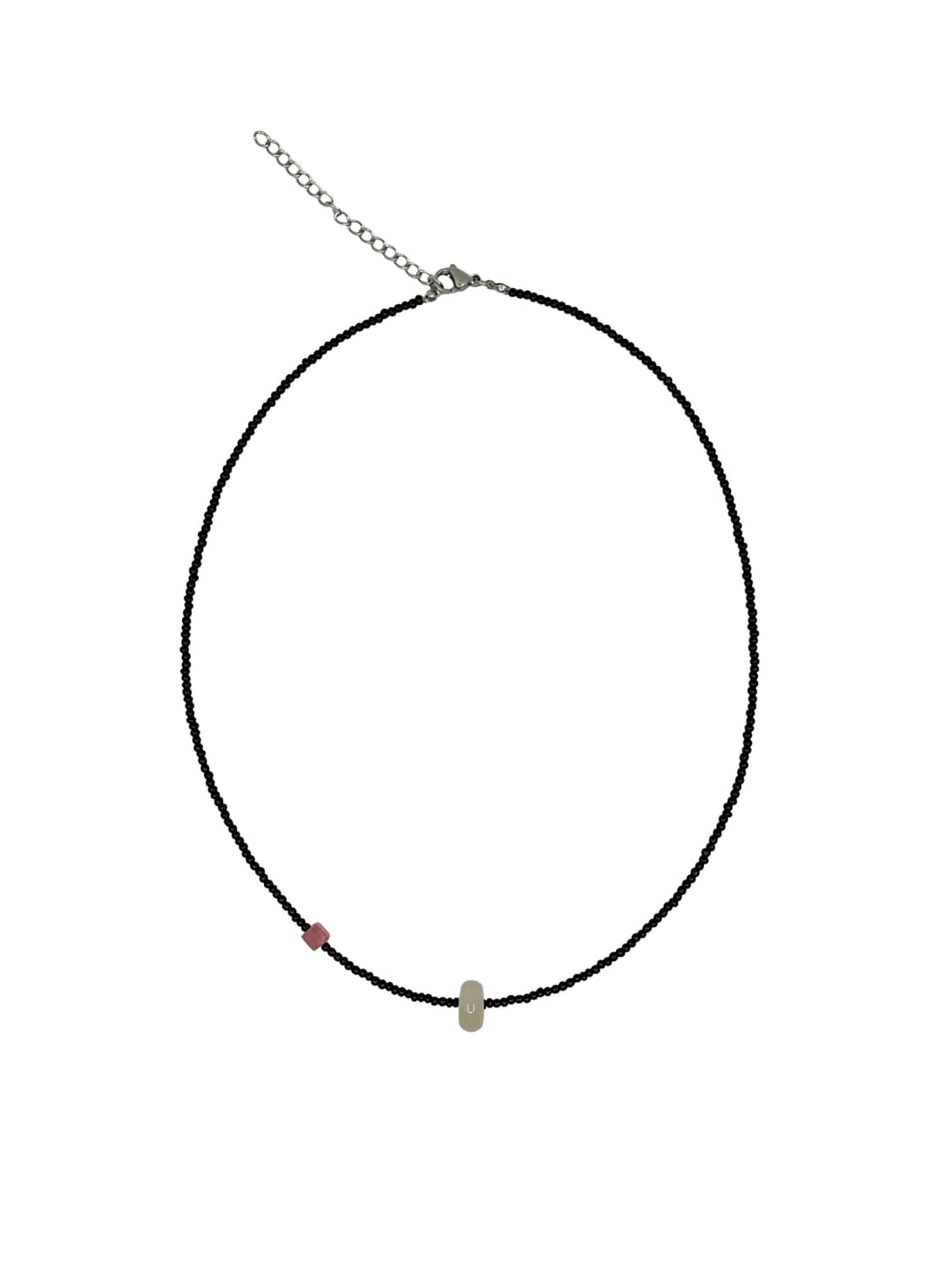 Offset necklace - black 상품이미지1