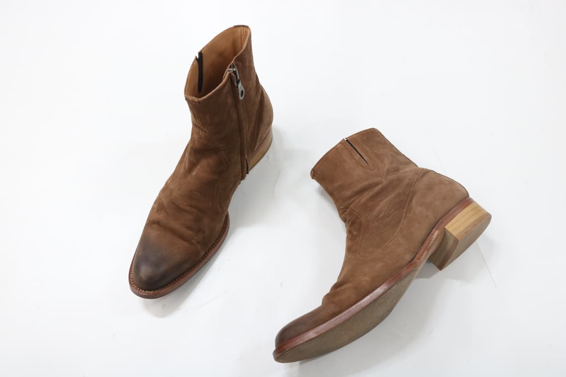 알프레도 바니스터 빈티지 브라운 스웨이드 사이드 집업 부츠 상품이미지4