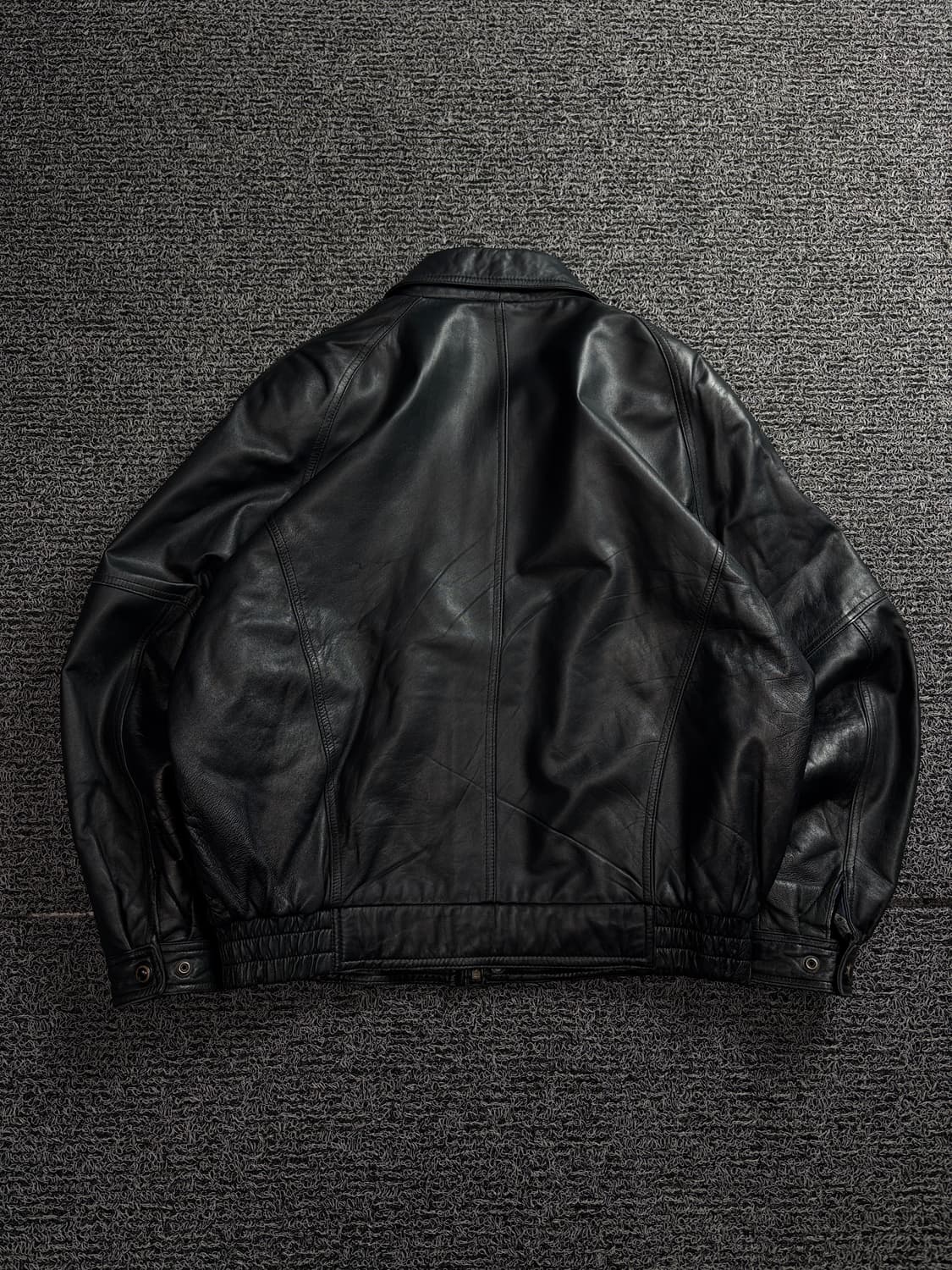 90s TACOMA 아카이브 램스킨 봄버 가죽 자켓 1769 상품이미지4