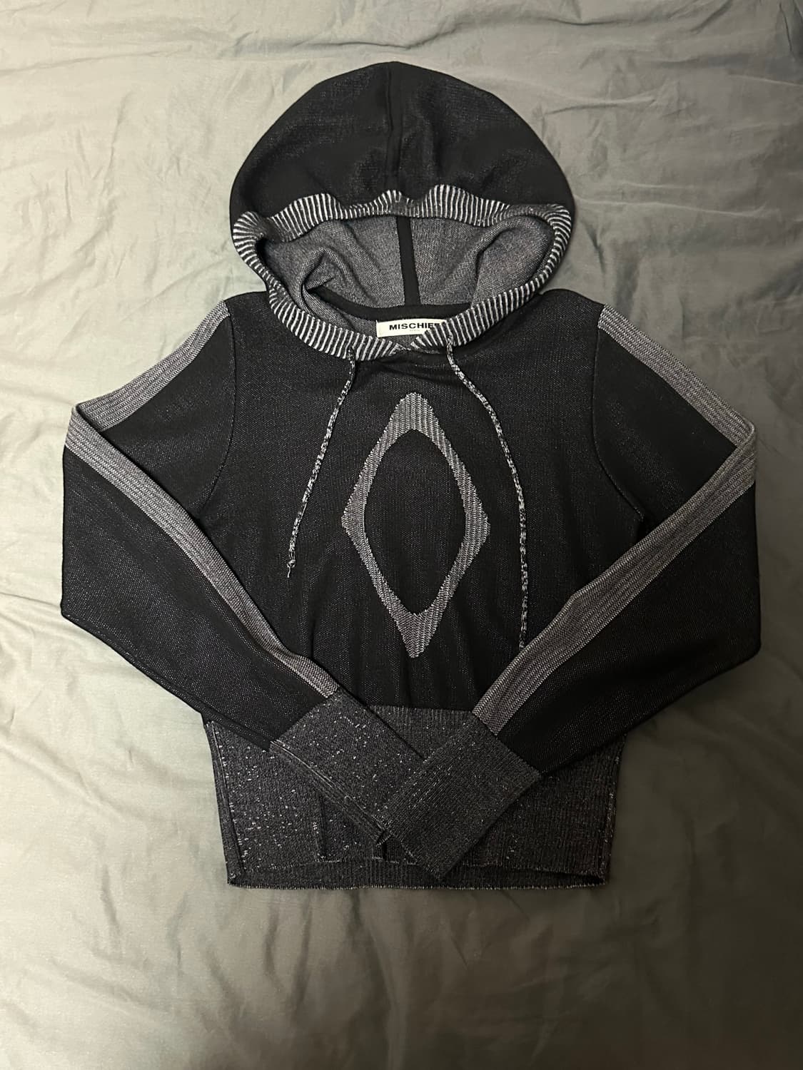 MSCHF RHOMBUS KNIT HOODIE_BLACK 상품이미지1