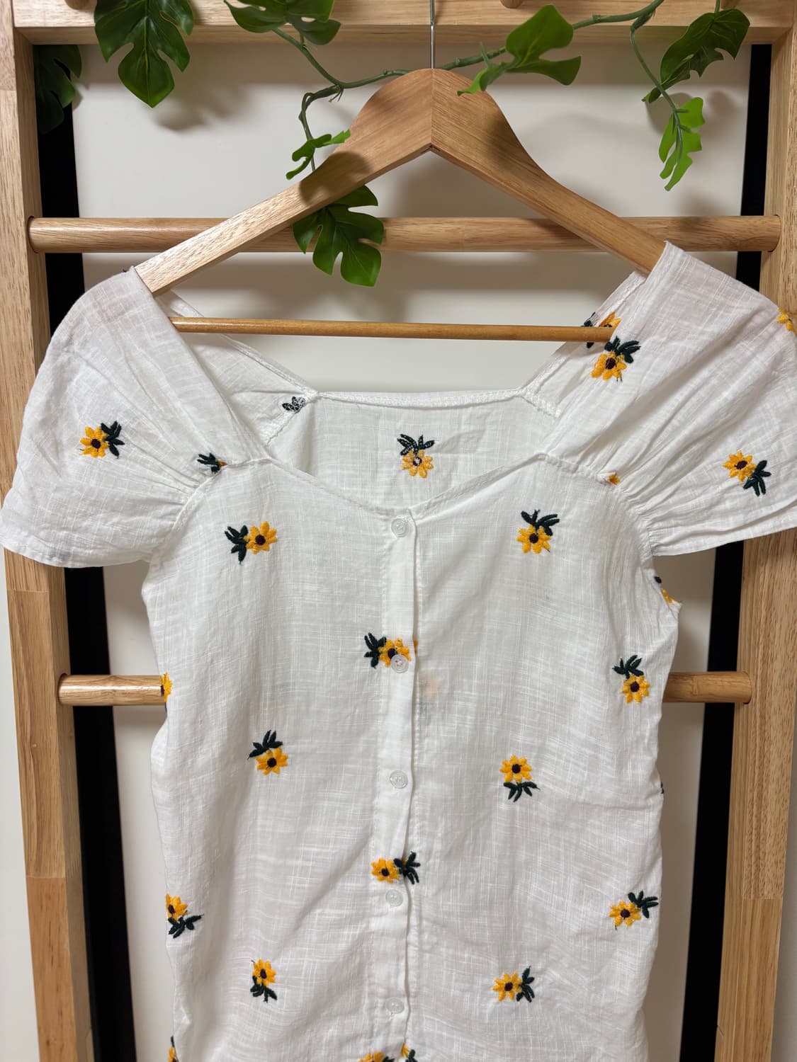 [vintage] 선플라워 가든 스퀘어넥 자수 블라우스 🌻 상품이미지2