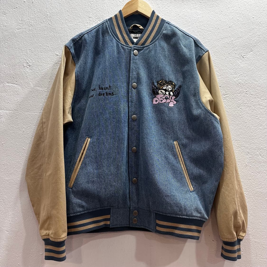 오베이 케어 데님 바시티 자켓M 상품이미지1