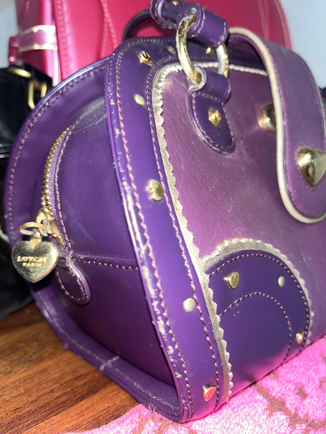 러브캣 퍼플 가방 상품이미지2