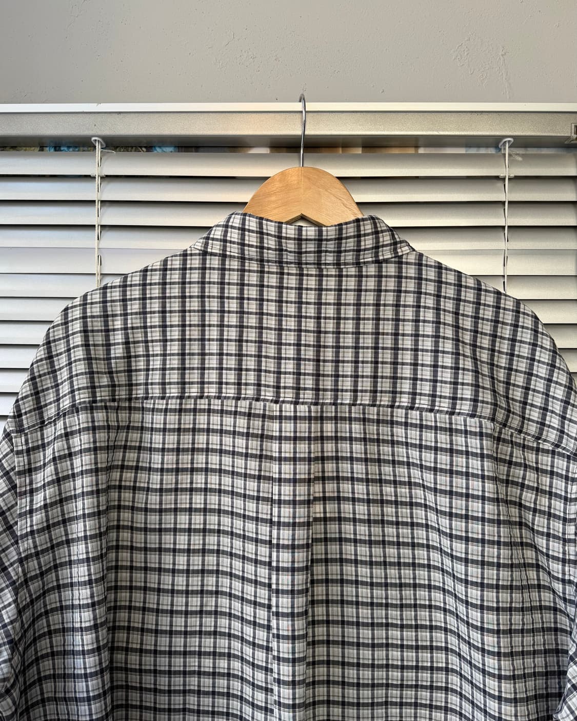 coor seersucker overfit check shirt 상품이미지6