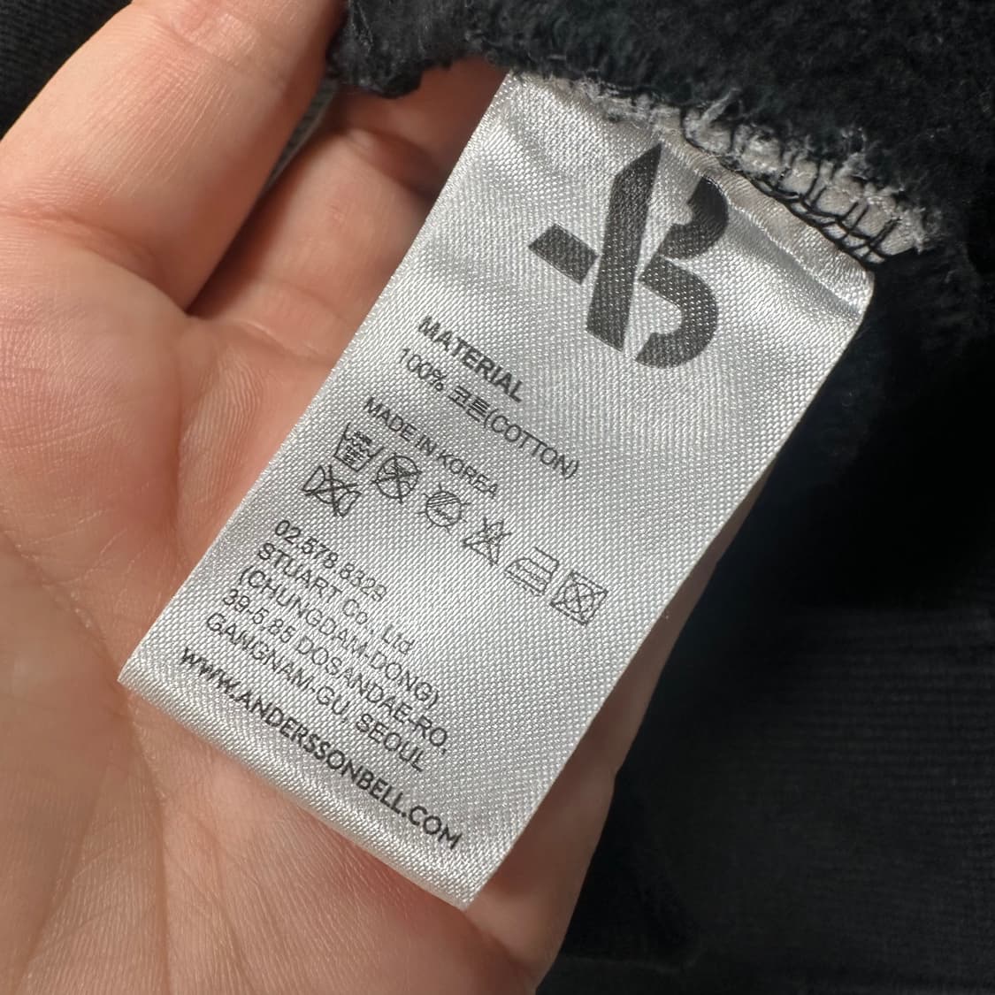 ✨ (바배) 앤더슨벨 프린팅 블랙 후드티  상품이미지5