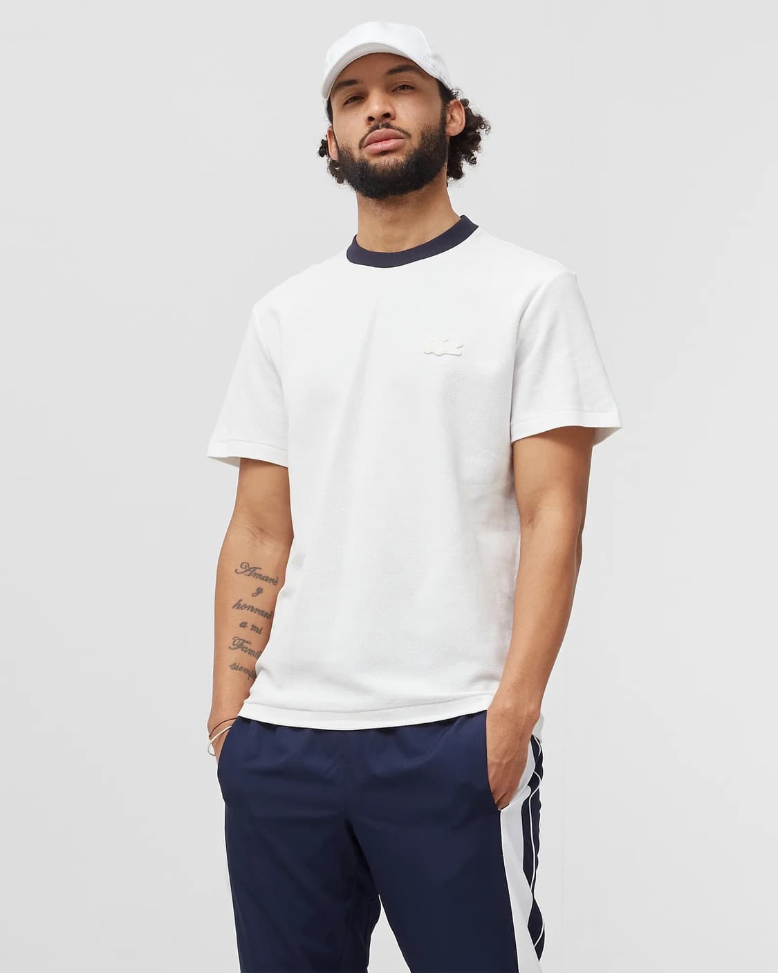 [택포] 라코스테 배색 크루넥 텍스처 코튼 반팔티 105 상품이미지4