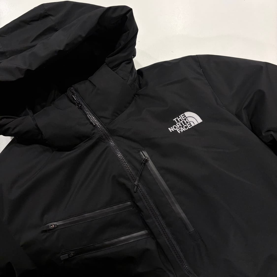 [L] 노스페이스 화이트라벨 멘톤 블랙 후드 패딩 자켓 B429 상품이미지3
