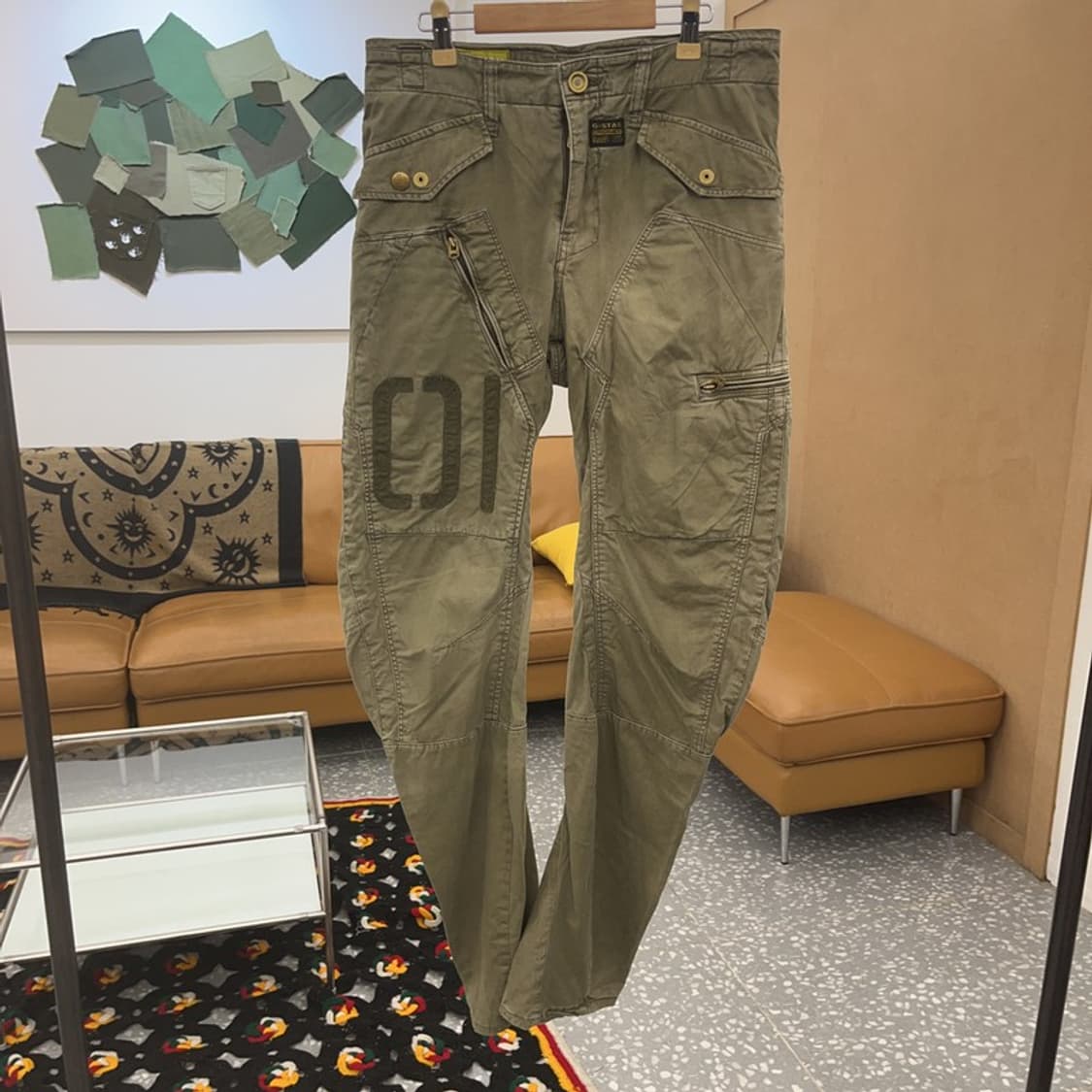 지스타 로우 아메카지 스트릿 말차카키 카고팬츠 29인치 C08076 상품이미지3