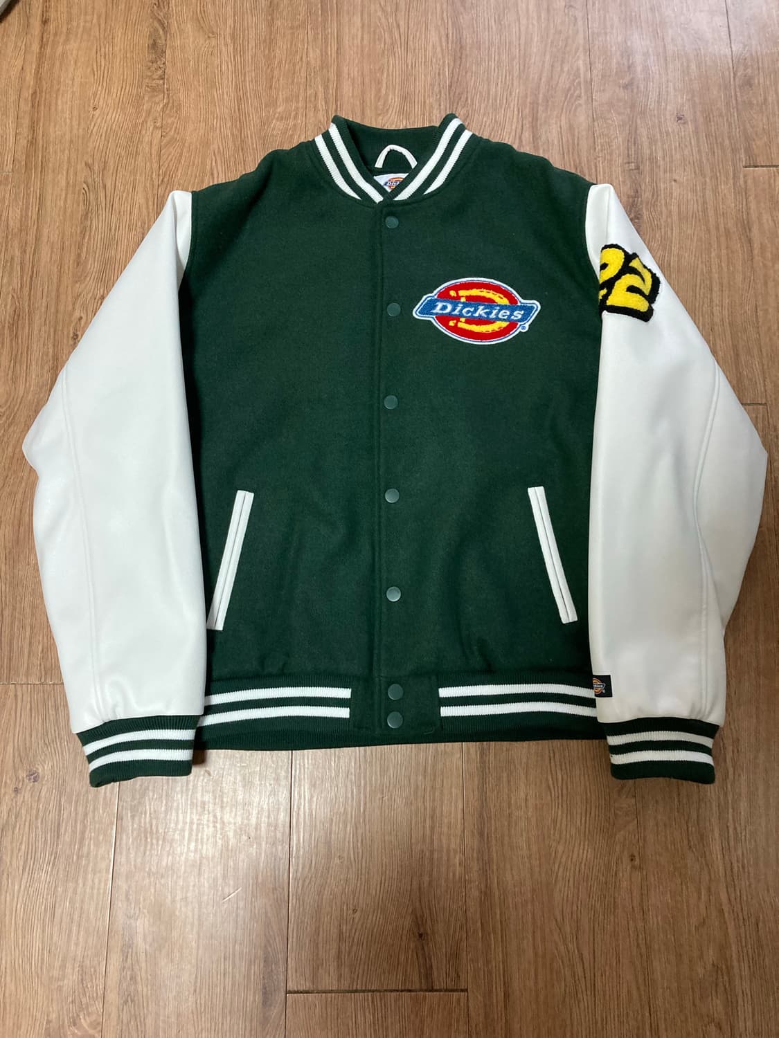 [XL] 디키즈 바시티 레터맨 스타디움 자켓 점퍼 / 그린 상품이미지4