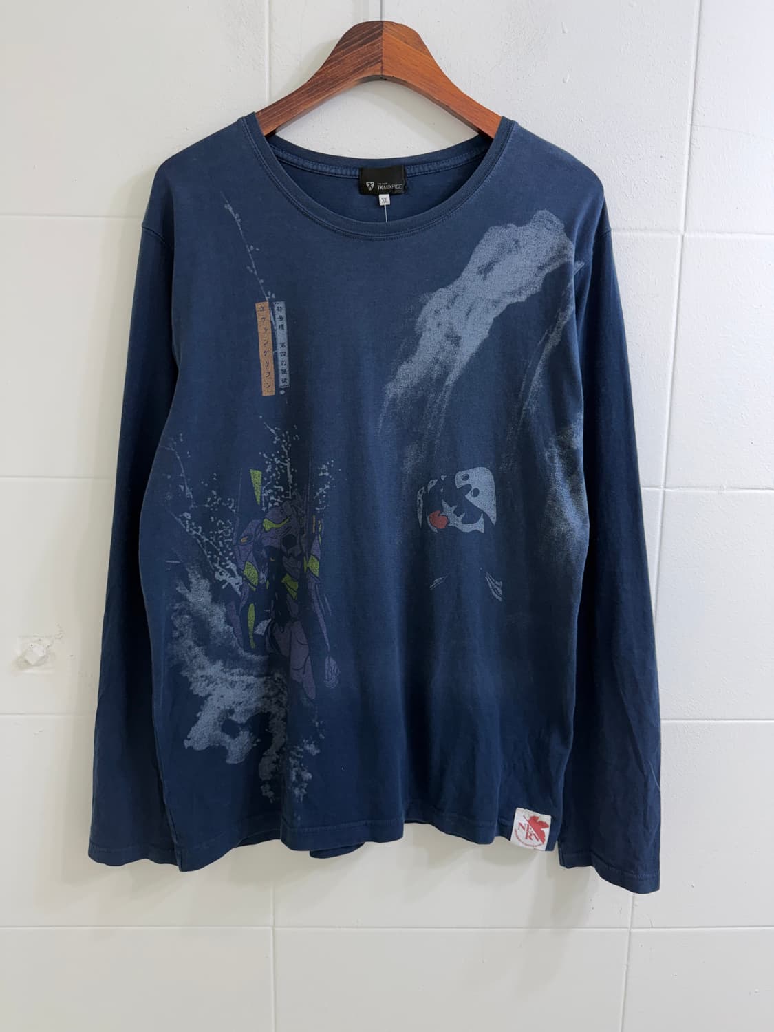 빈티지 에반게리온 사도 초호기 프린팅 네이비 롱슬리브 상품이미지3