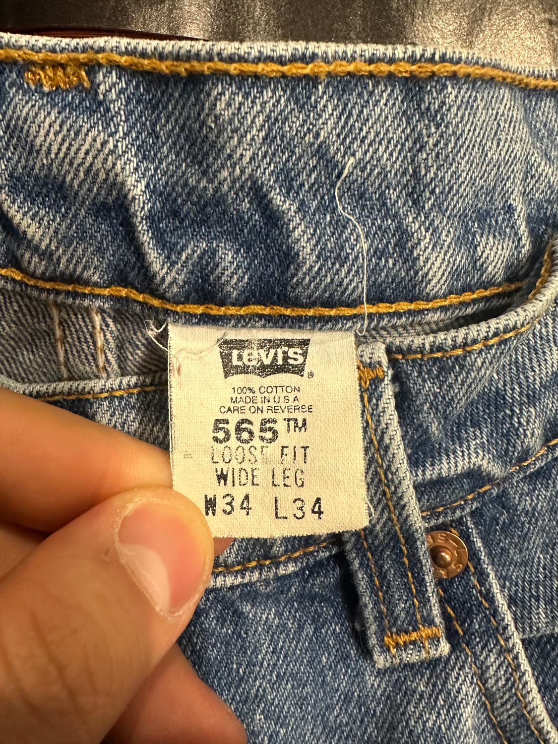 빈티지 90s 리바이스 565 데님 팬츠 상품이미지4