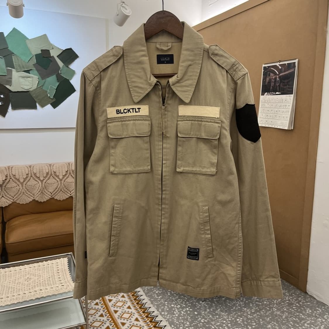 리타 빈티지 밀리터리 헌팅 트러커 셔츠 워크 자켓 M C10509 상품이미지3