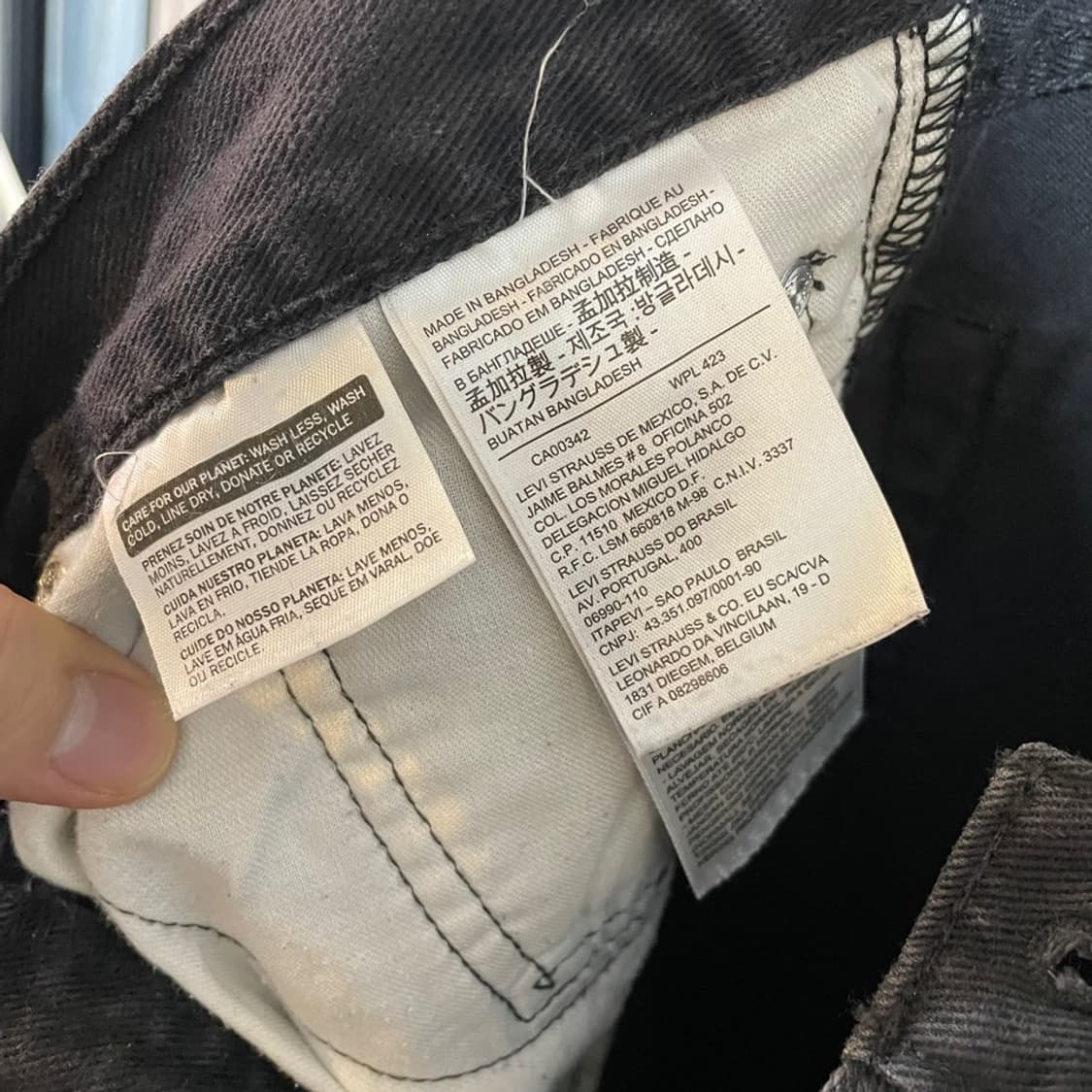 리바이스 511 흑청 데님팬츠 상품이미지9