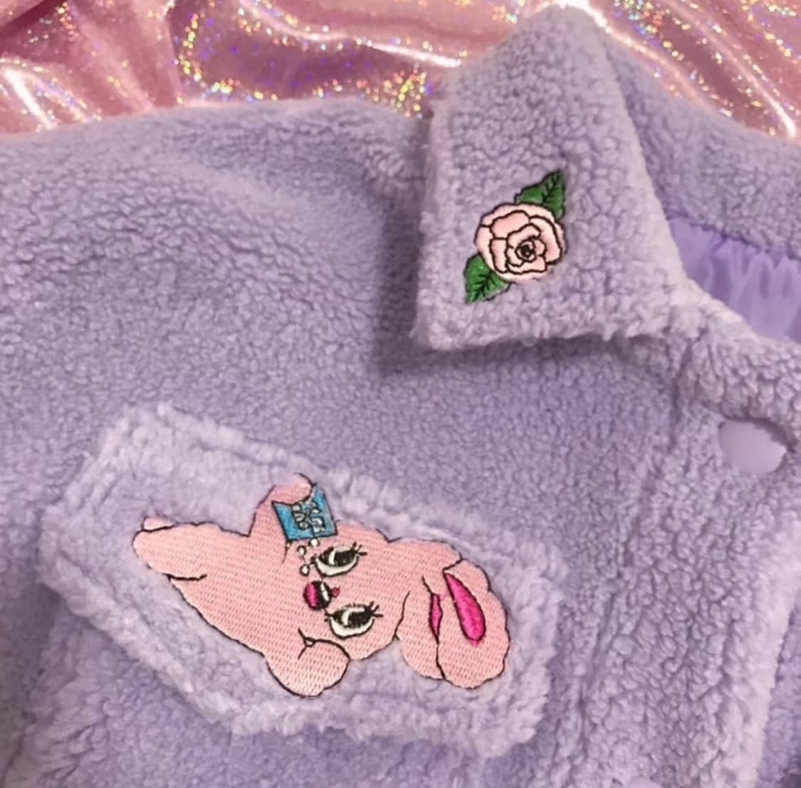 레이지오프 X 에스더버니 연보라 양털 자켓 상품이미지2