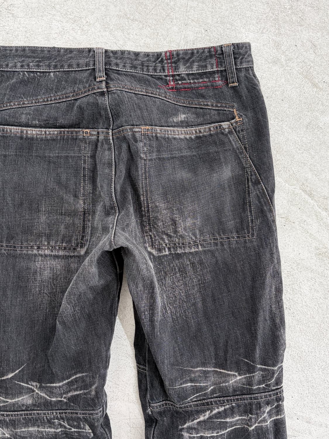 2000‘s 저버드 크랙 워시드 데님 팬츠 상품이미지5