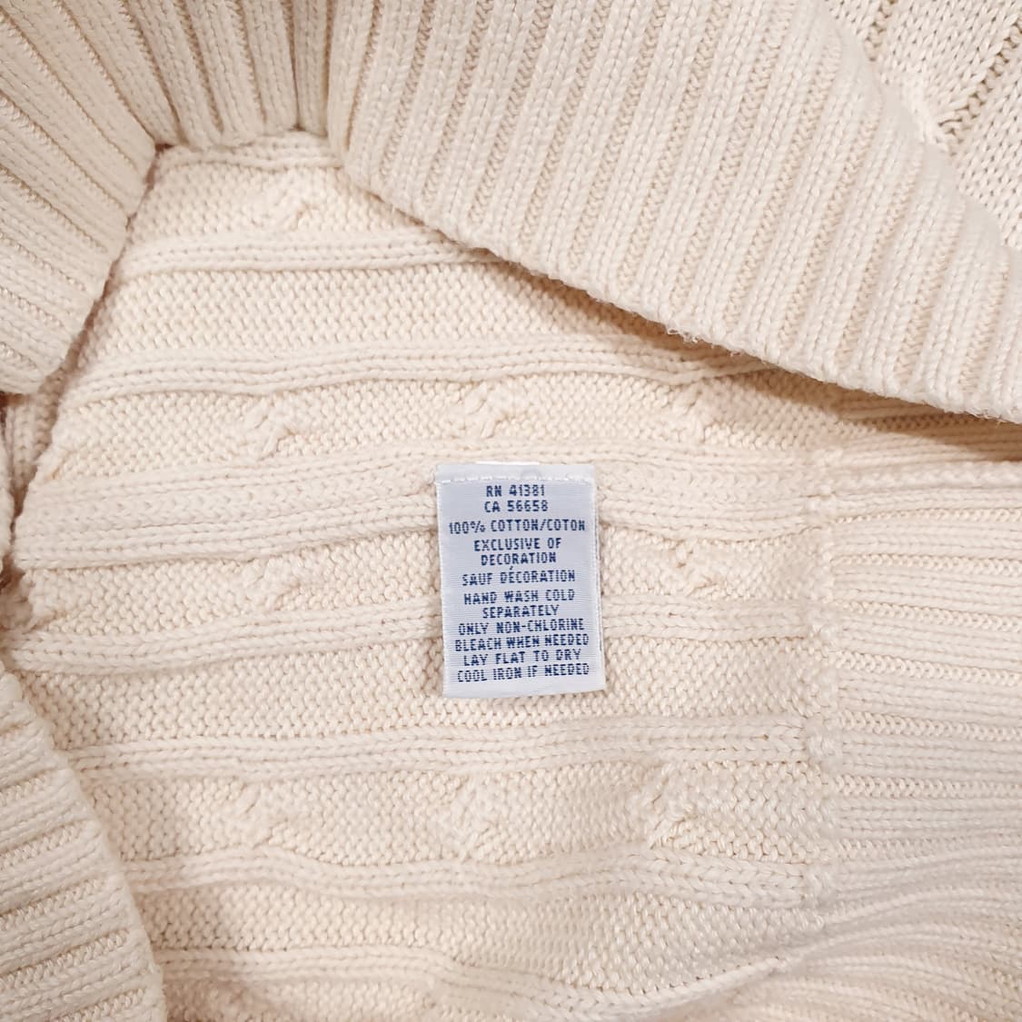 실측 여성 S) 폴로 랄프로렌 신형 케이블 니트 꽈배기 스웨터 크림 55 상품이미지8