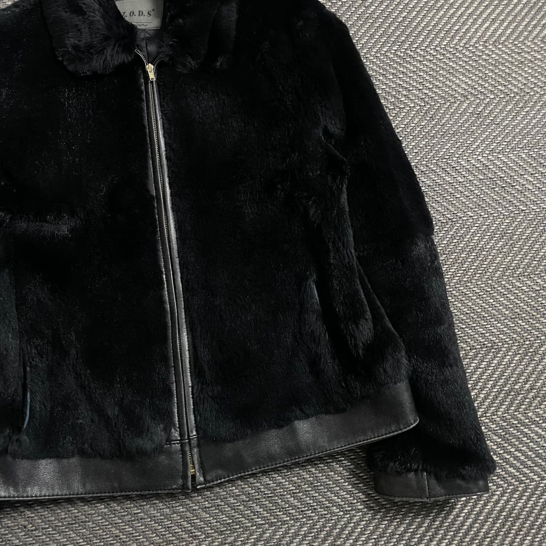 Z.0.D.S 램스킨 트리밍 레빗 퍼 무스탕 자켓o 4632 상품이미지3