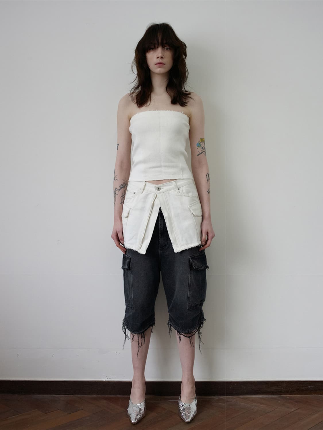 s/e/o 에스이오 튜브 탑 화이트 2 size 상품이미지5