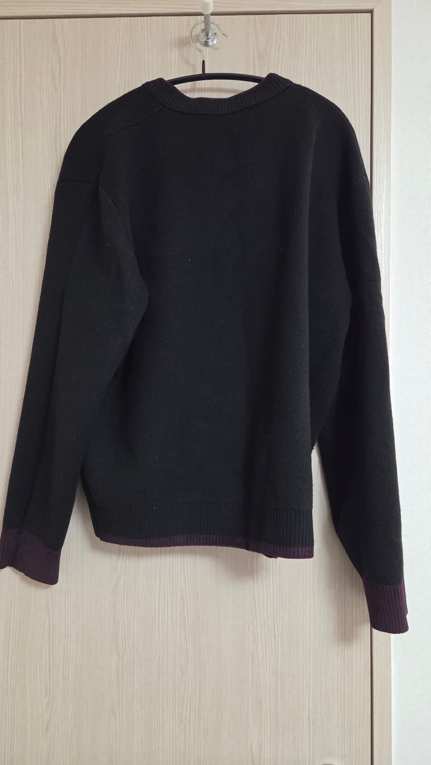 스토커즈x더니트컴퍼니 리버서블 니트 버건디 M 상품이미지4