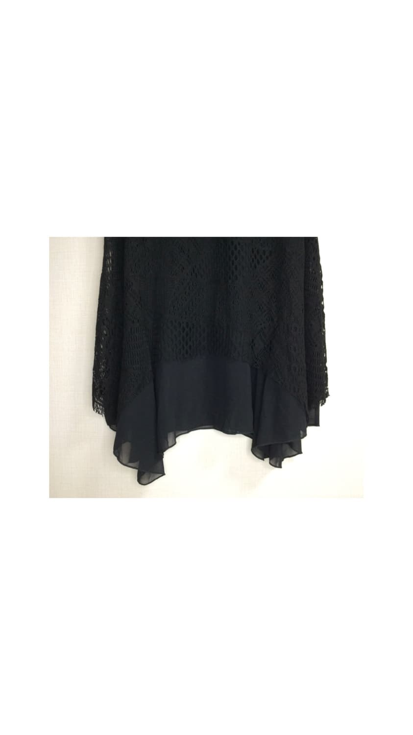 빈티지 스팽글 뜨개 블랙 레어이드 슬리브리스 튜닉 상품이미지3