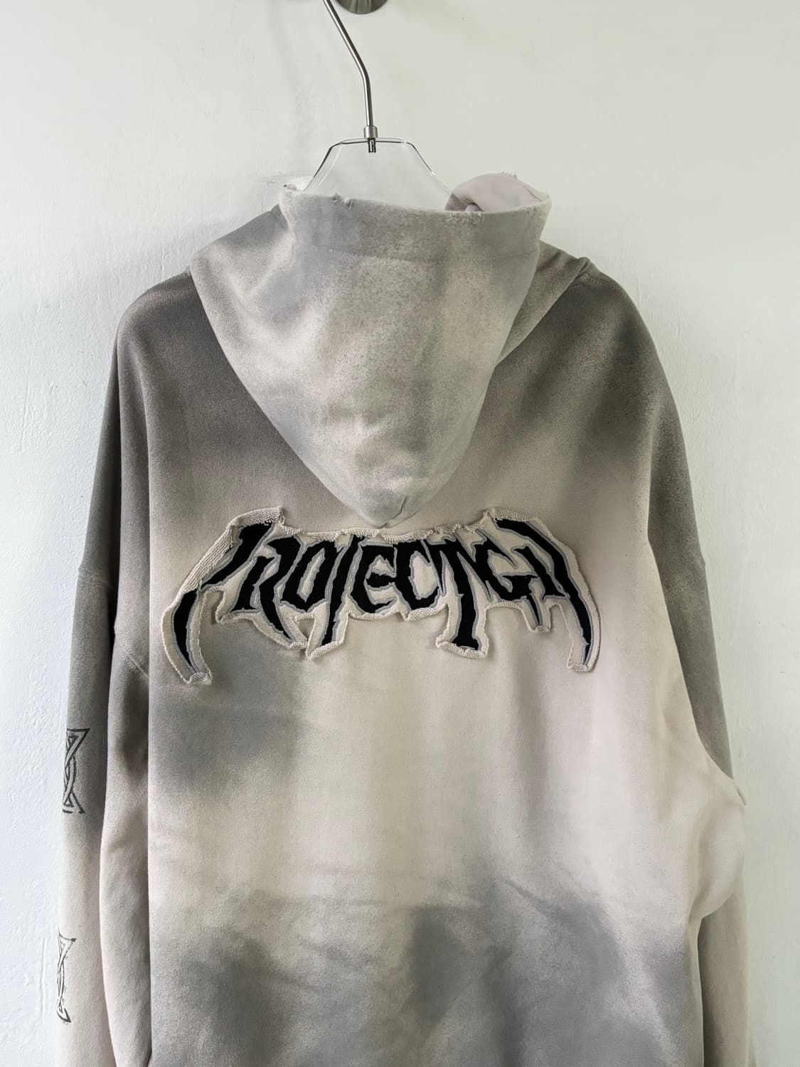 프로젝트 G/R 퓨리어스 로고 아플리케 집 후드 그레이 상품이미지8