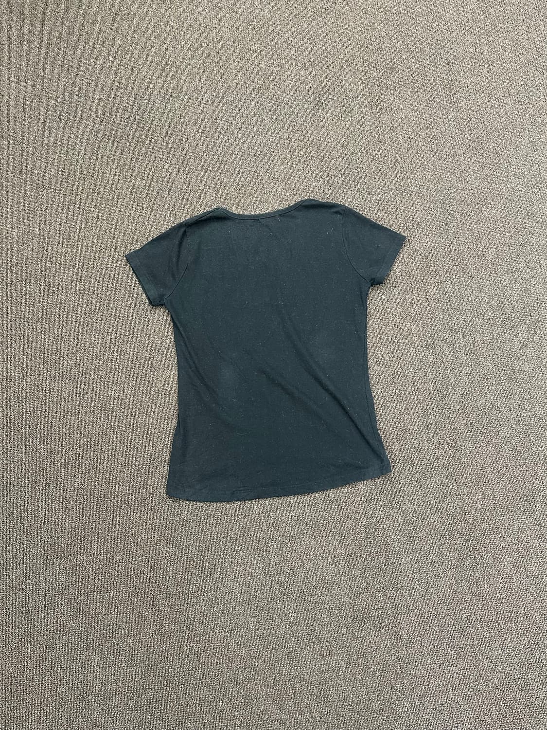 M)Japanese vintage 여성 프린팅 블랙 반팔 상품이미지6