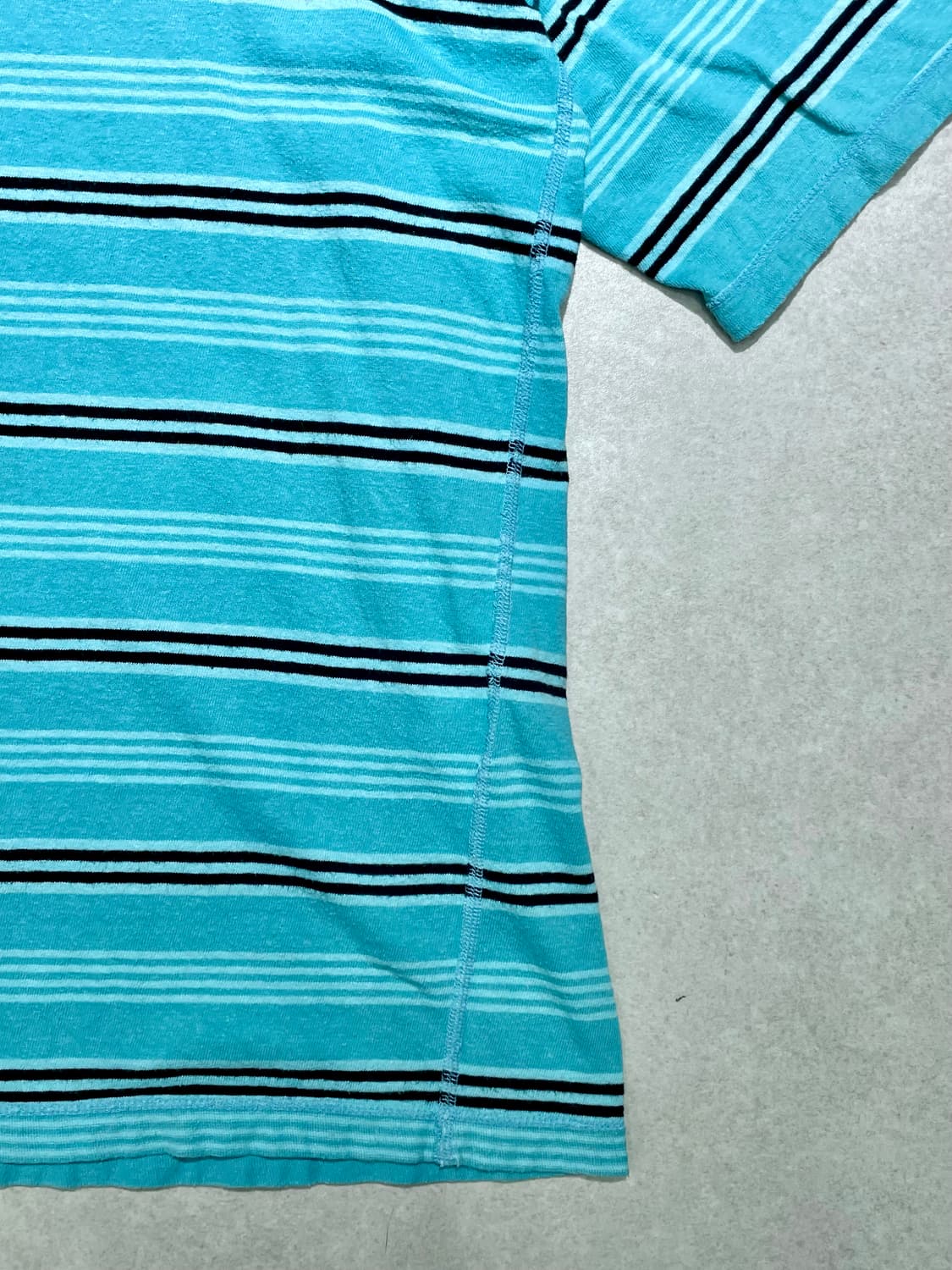 UNUSED 22SS 리버스 보더 래글런 스트라이프 티셔츠 상품이미지4