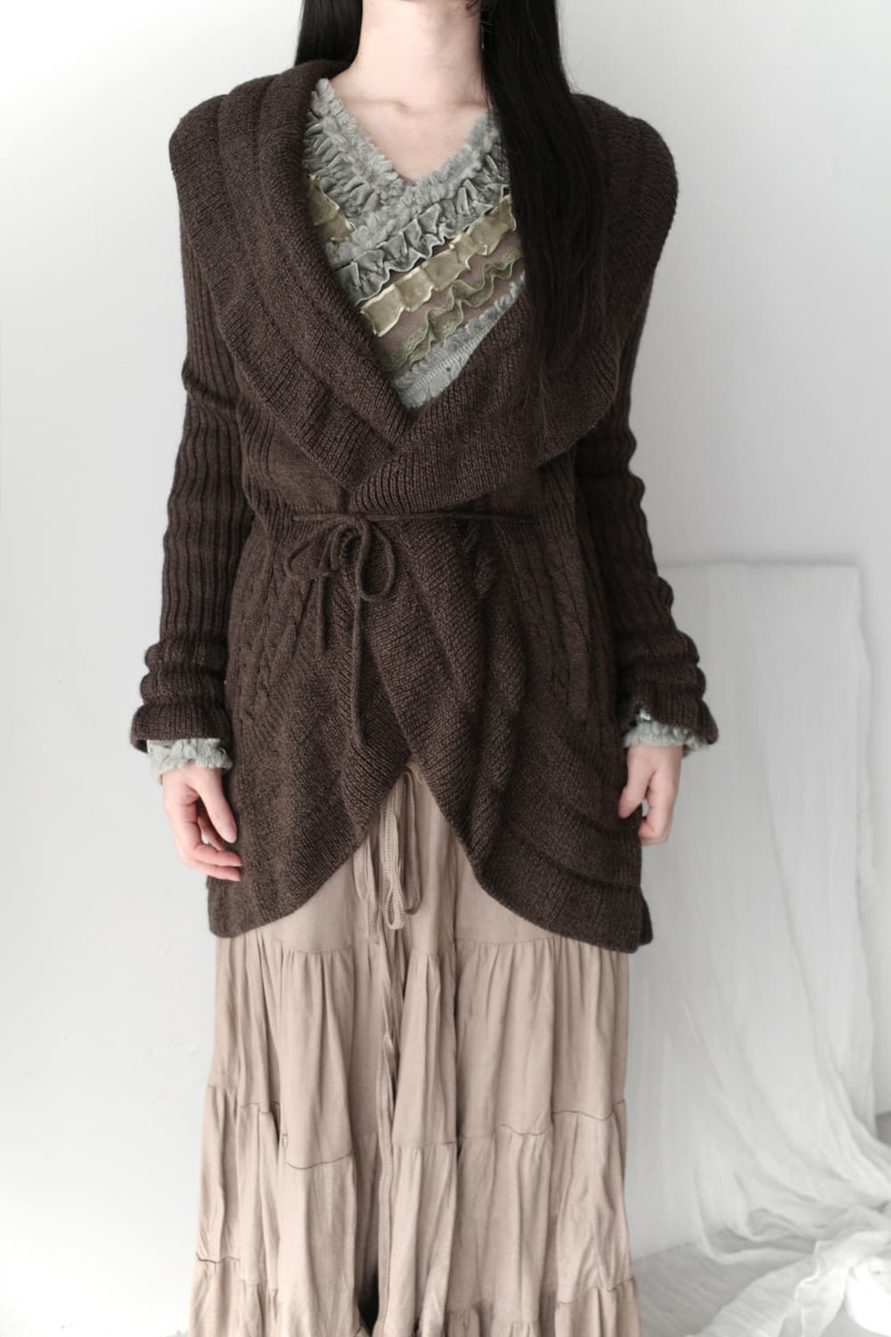 frill long cardigun 상품이미지6