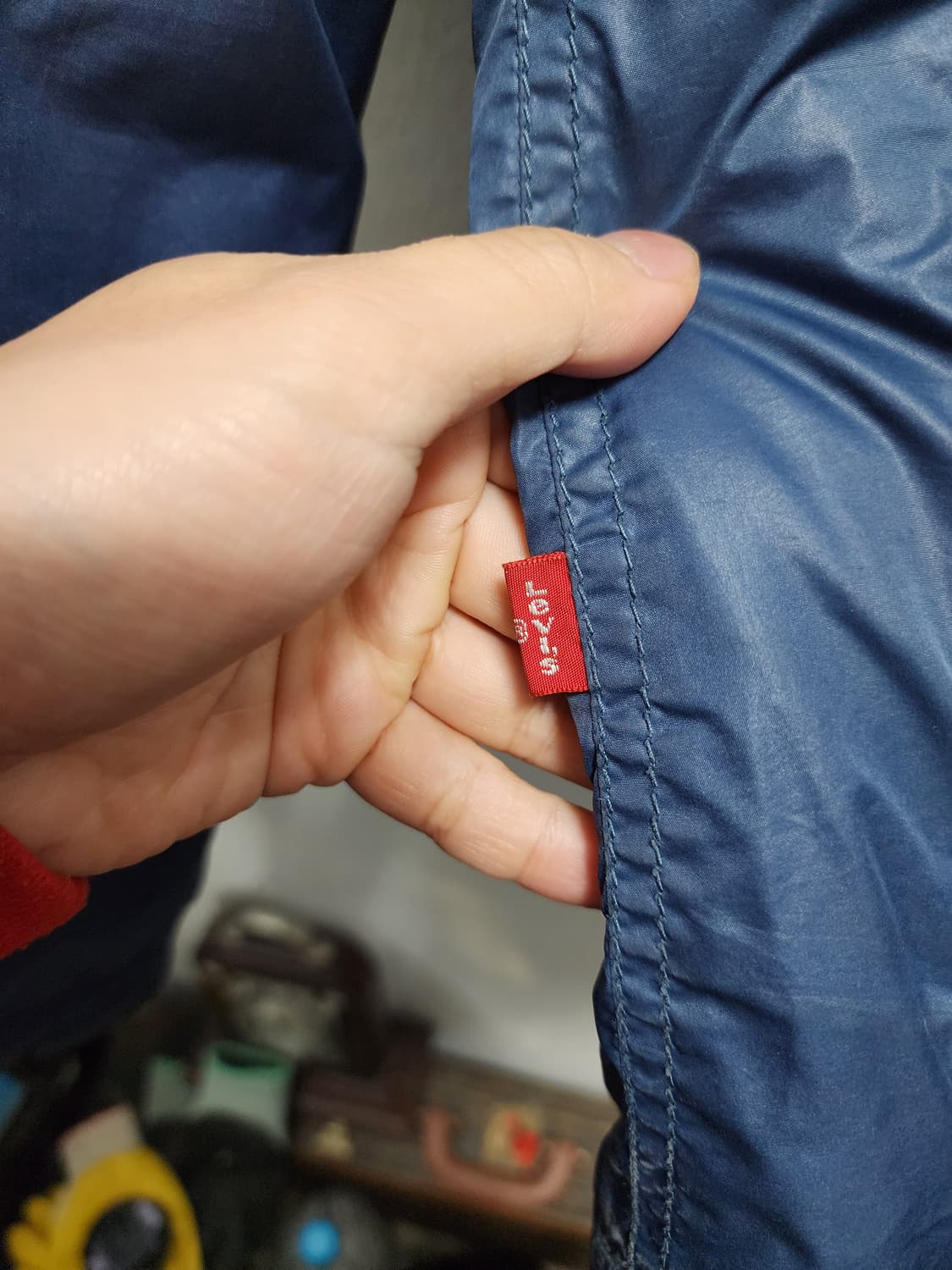 리바이스 블루 오리털 패딩 자켓 XL 상품이미지3