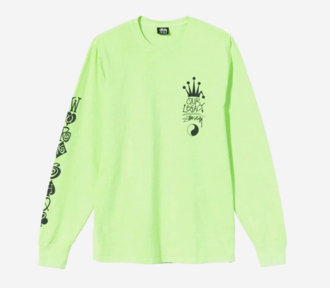 새상품) 아워레가시 스투시 크라운 롱슬리브 티셔츠 그린 L 상품이미지1