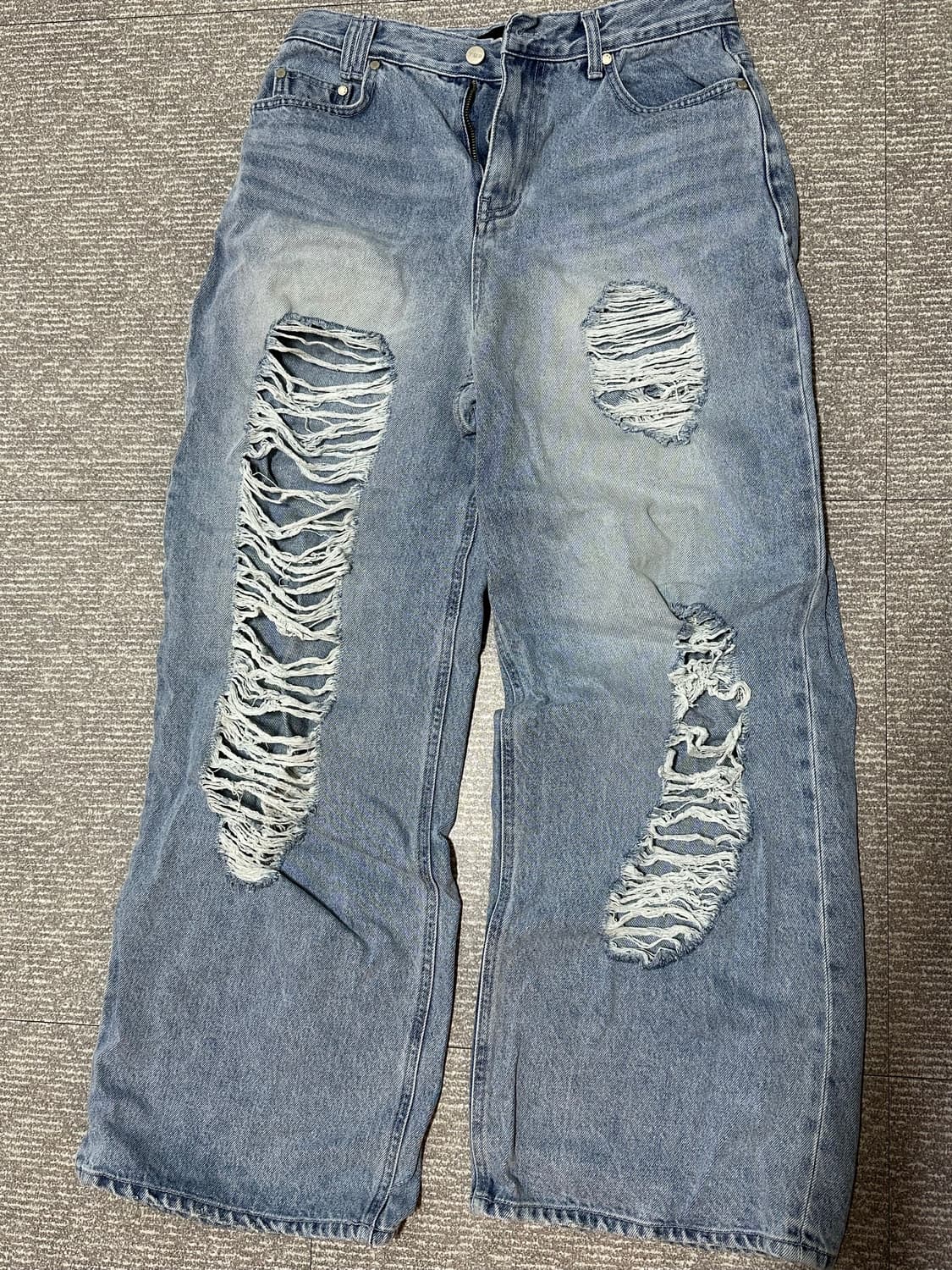 트리밍버드 스크래치 데미지 데님 팬츠 상품이미지1