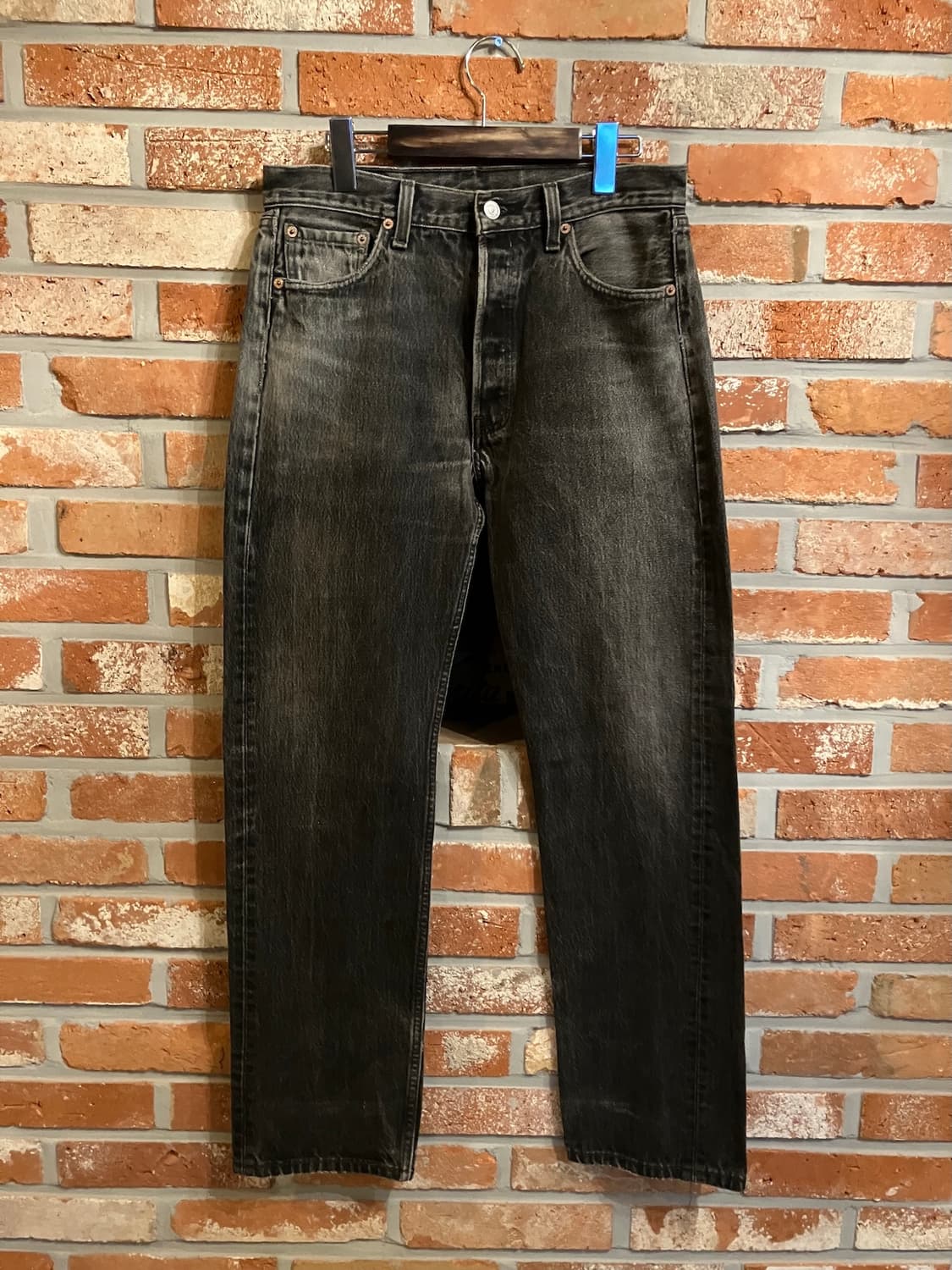 90s USA 빈티지 리바이스 501 0660 블랙진 흑청 데님 팬츠 상품이미지2