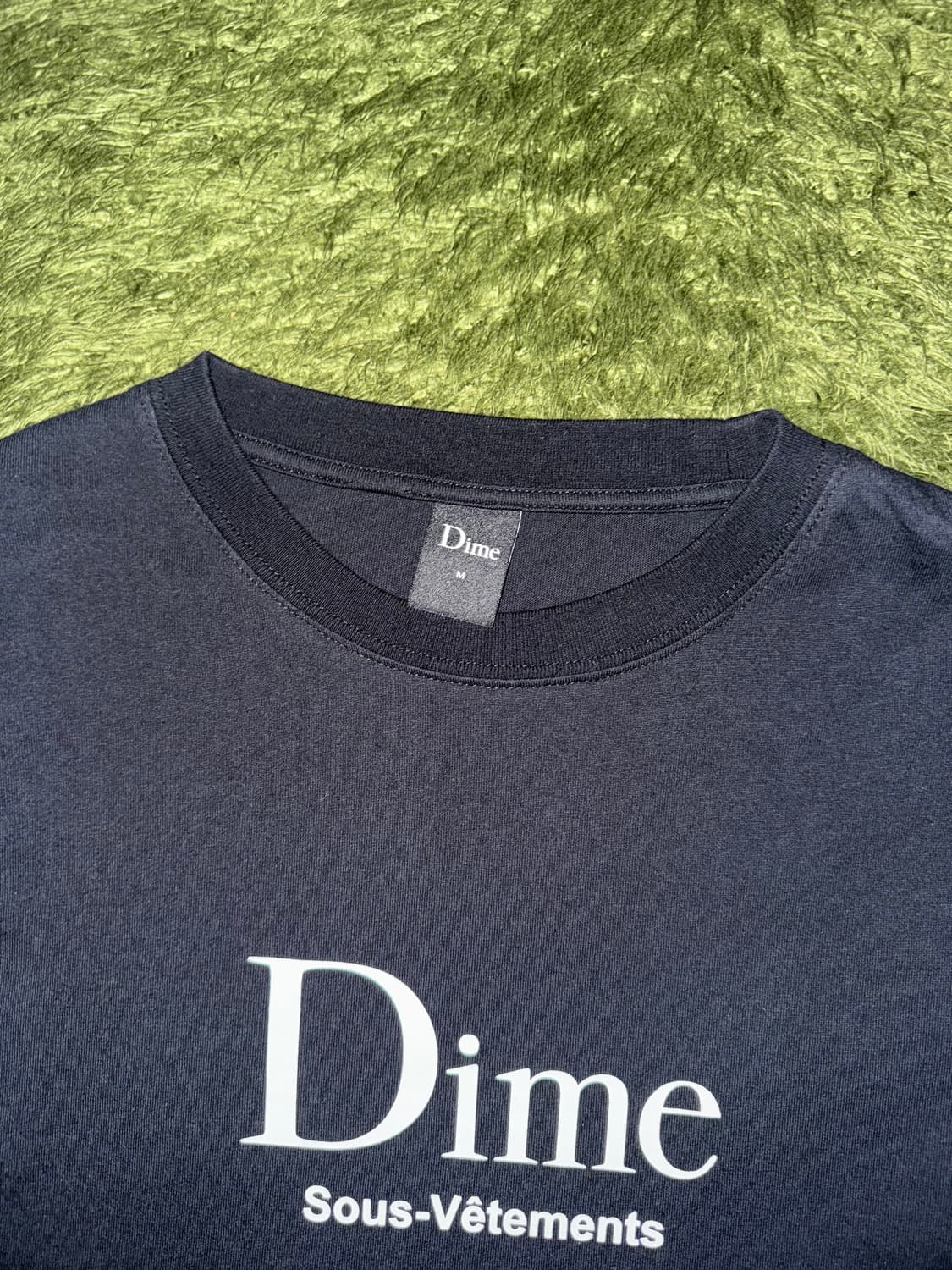 [M] Dime 다임 로고 프린트 릴렉스 핏 롱슬리브 티셔츠 블랙 상품이미지3