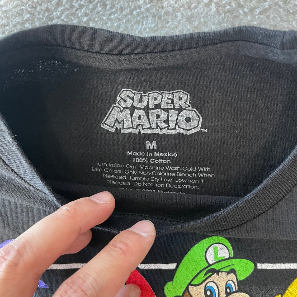 수퍼마리오 빈티지 그래픽 반팔티셔츠  상품이미지5