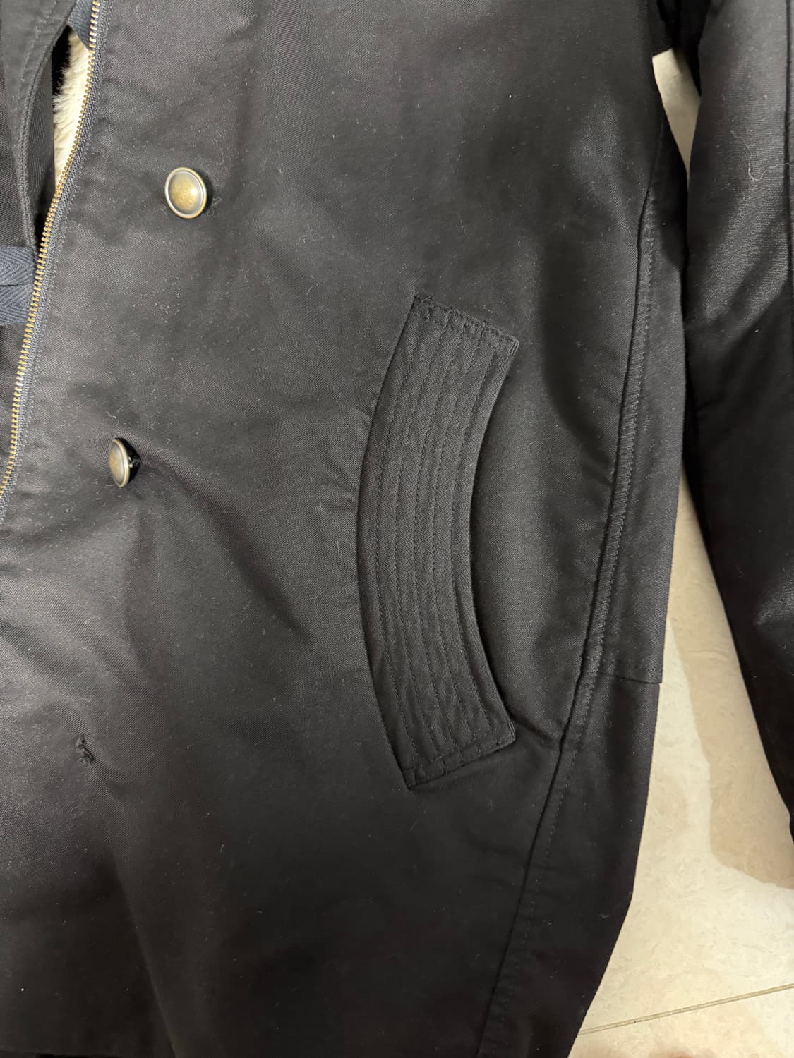 츠모리치사토 양털 퍼 후드코트(내피O) 상품이미지4